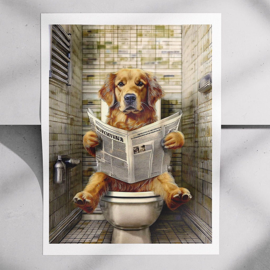 Golden Retriever Toilet Humour Dog Series 2 image 7