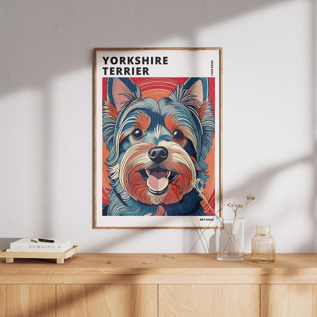 Yorkshire Terrier Hokusai Japanese Inspired Dog Series with Text image 7