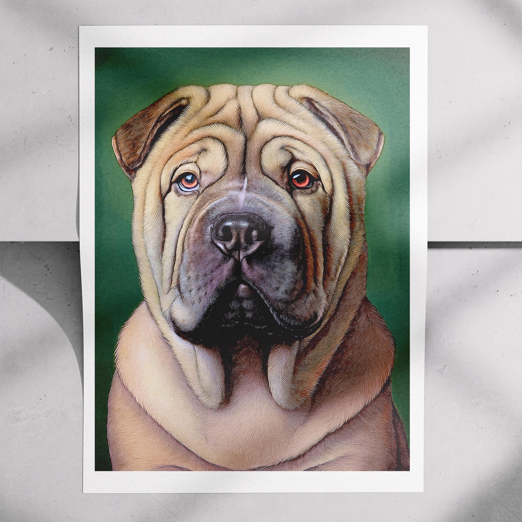 Shar Pei Green Painted Series image 7