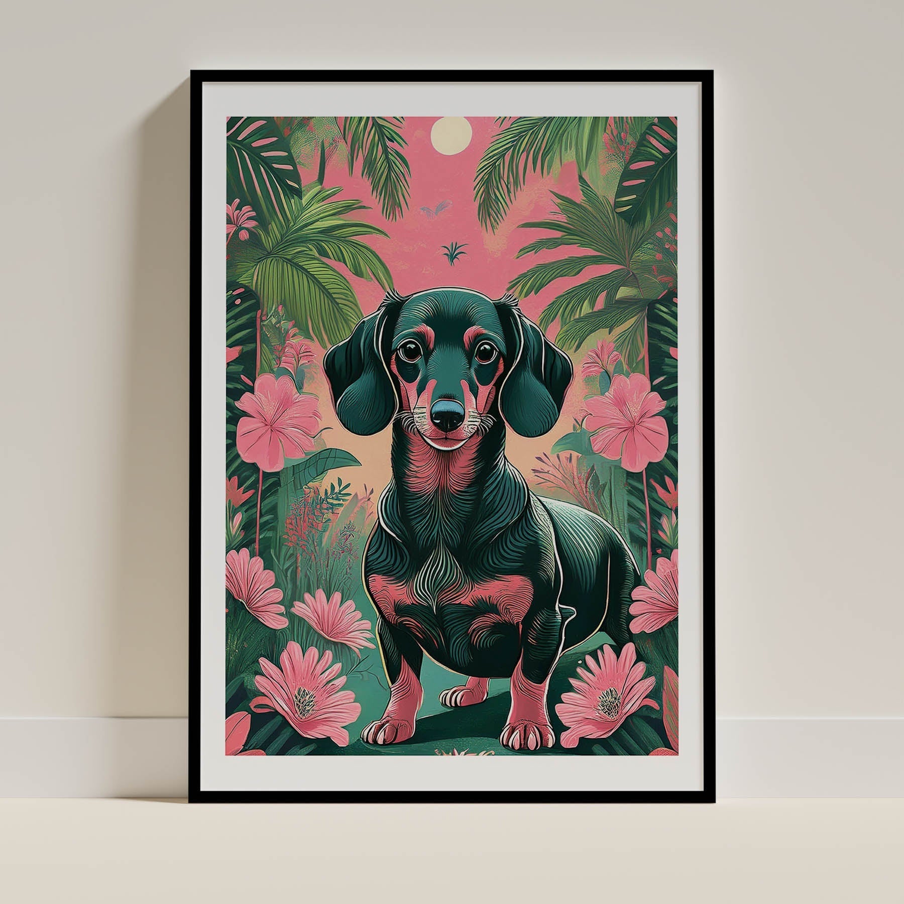 Miniature Dachshund Flowery Dog image 0