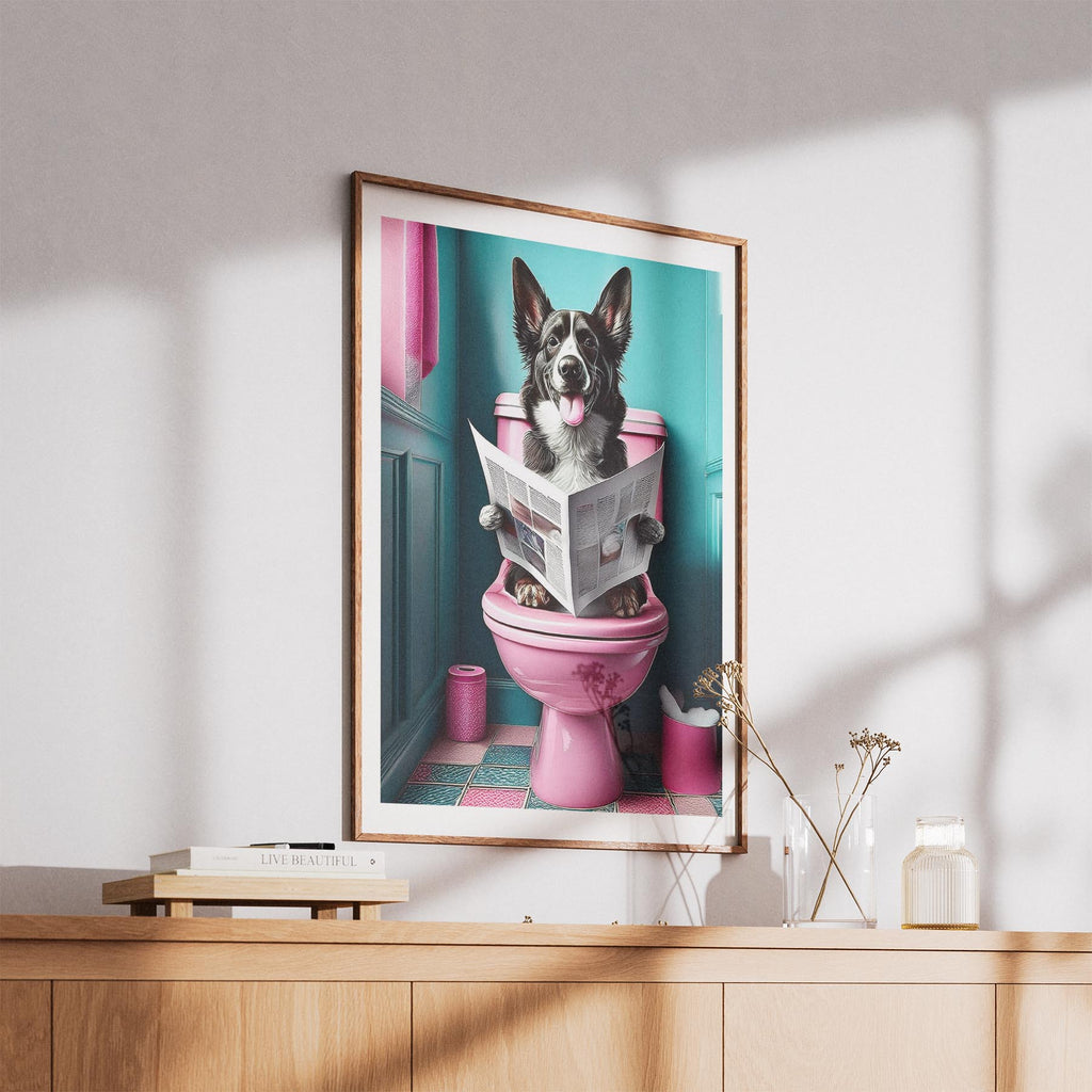 Maremma Toilet Dogs PInk and Turquise image 5