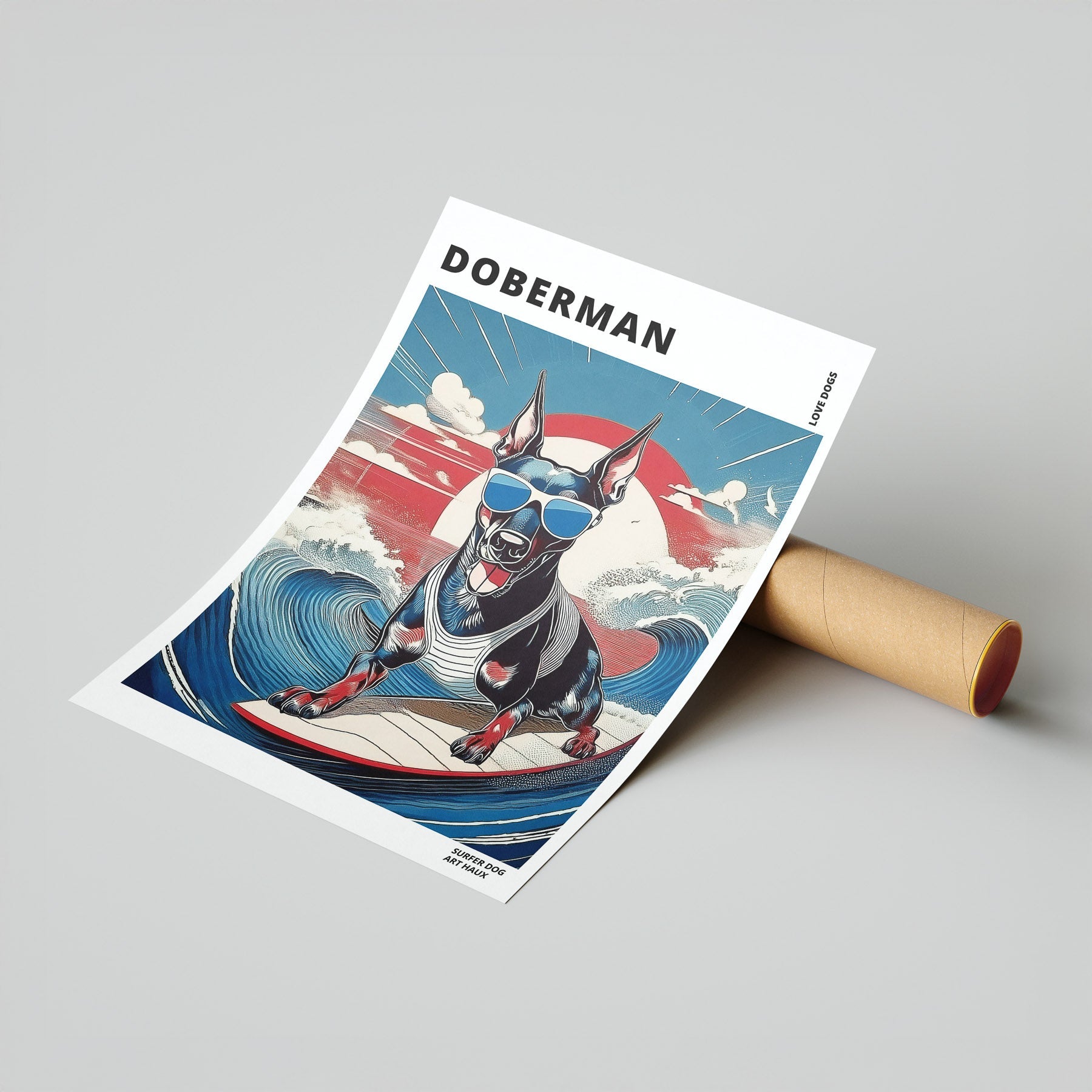 Doberman Hokosai Surfer Dogs 1 image 7