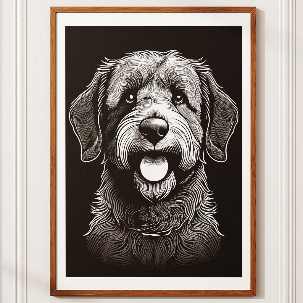 Spanish Water Dog Line Dog Series in Black and White image 10