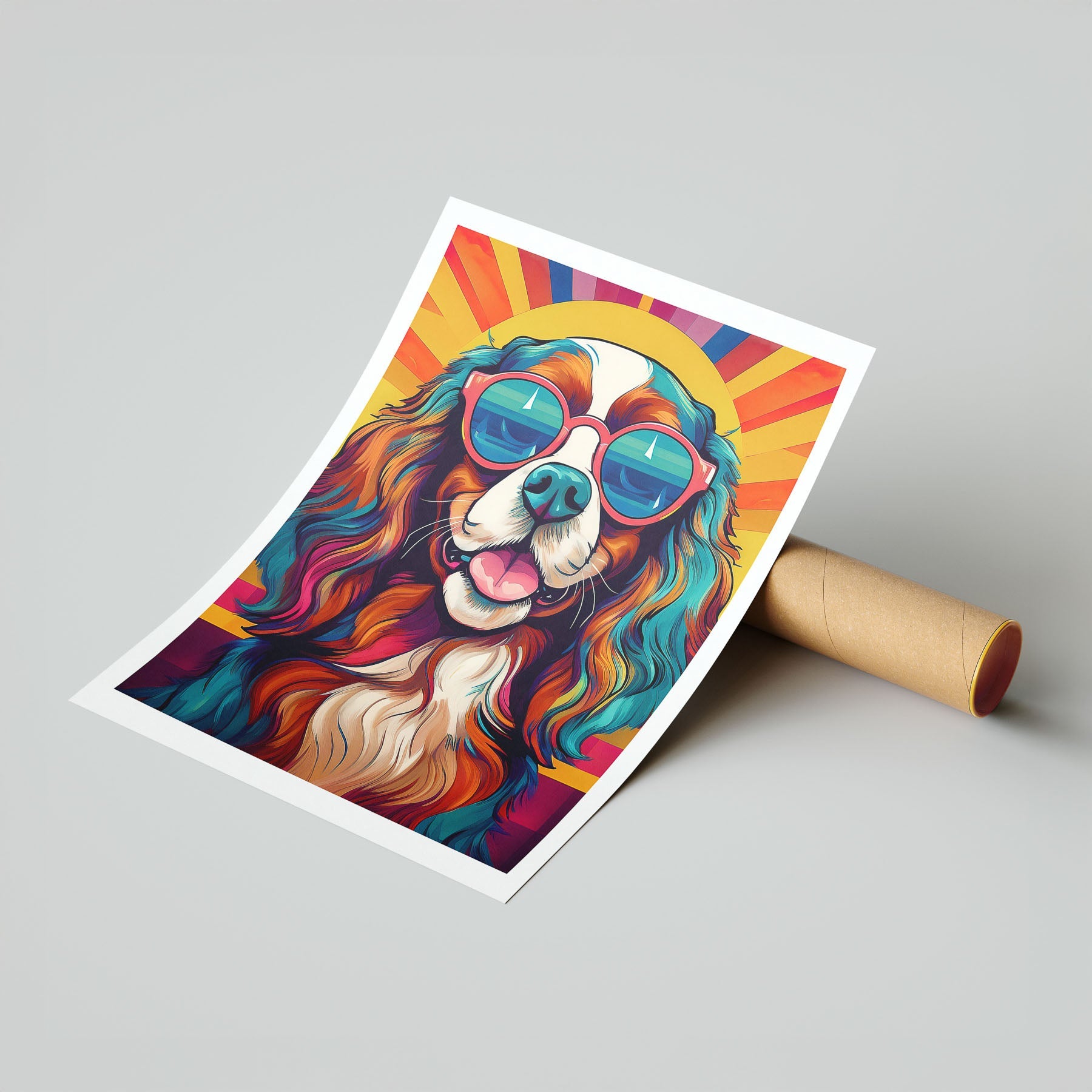 Cavalier King Charles Spaniel In Colourful Sunnies 2 image 7