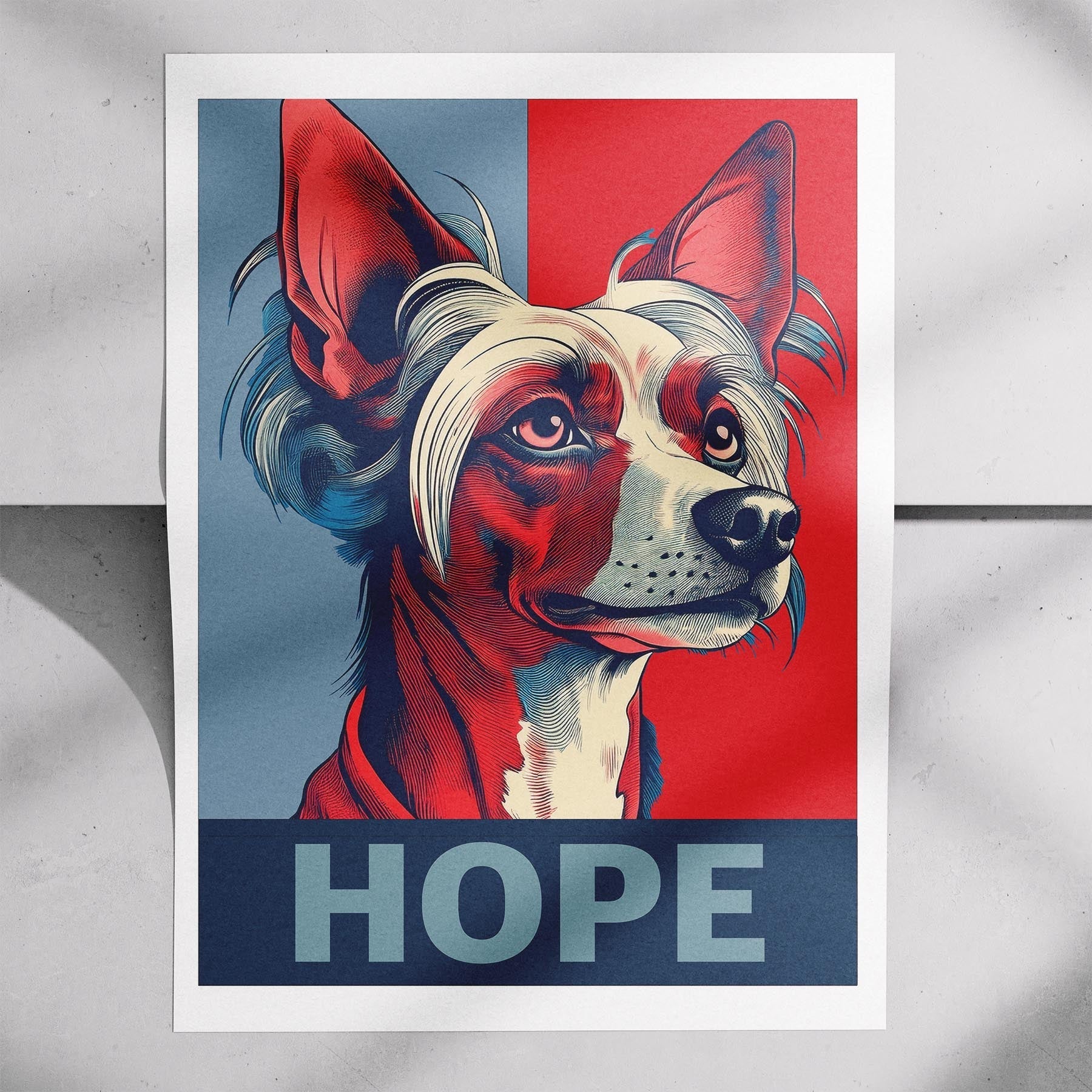 Chinese Crested HOPE Series Inspired by the Obama Poster image 7