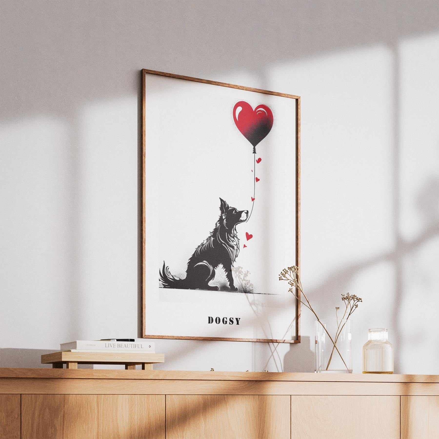 Border Collie DOGSY Series inspired by the Art of Banksy with text Dogsy image 5