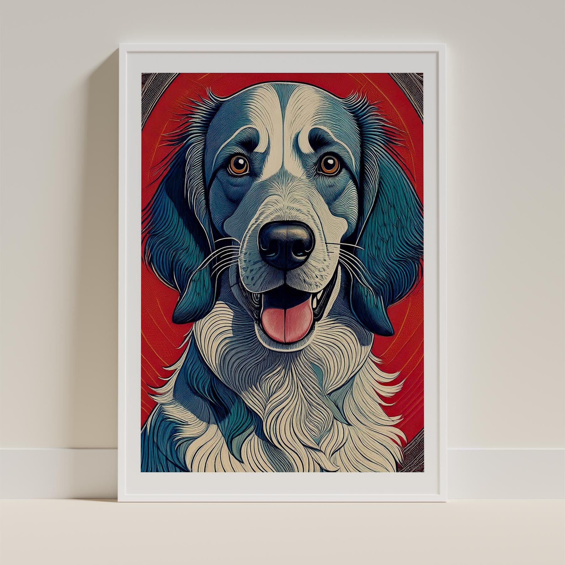 English Setter Hokusai Japanese Inspired Dog Series 2 image 9