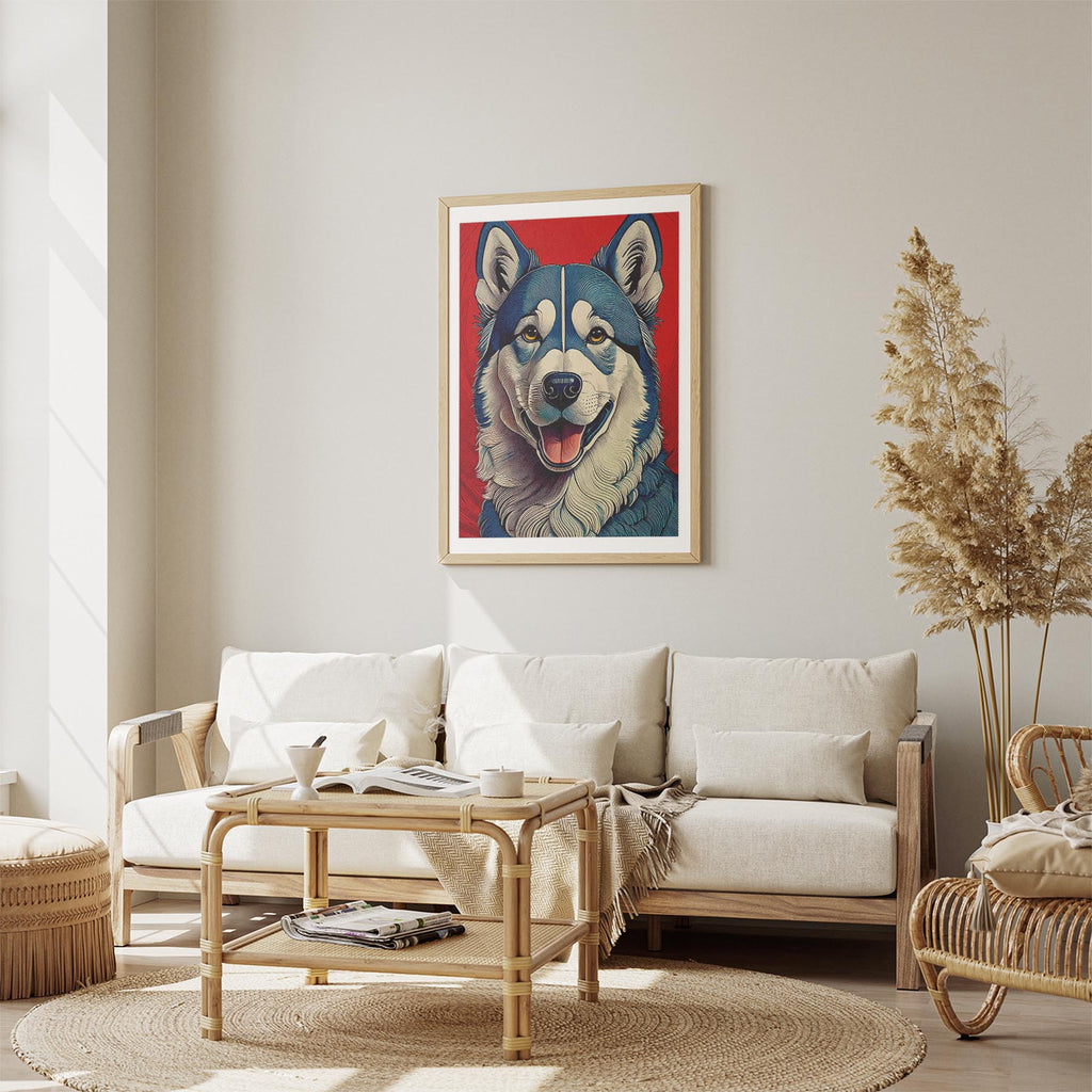 Alaskan Malamute Hokusai Japanese Inspired Dog Series image 2
