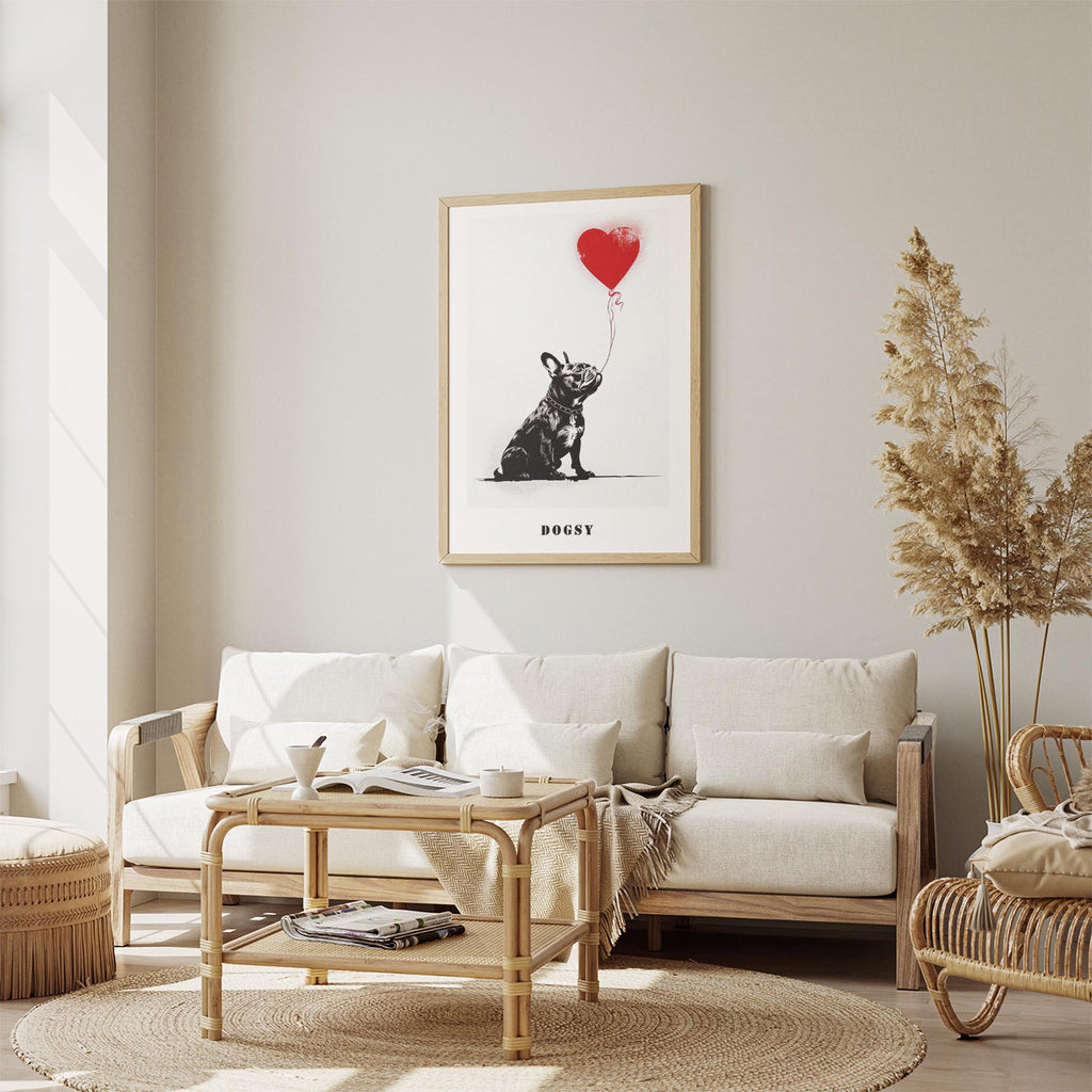 French Bulldog DOGSY Series inspired by the Art of Banksy with text Dogsy image 2
