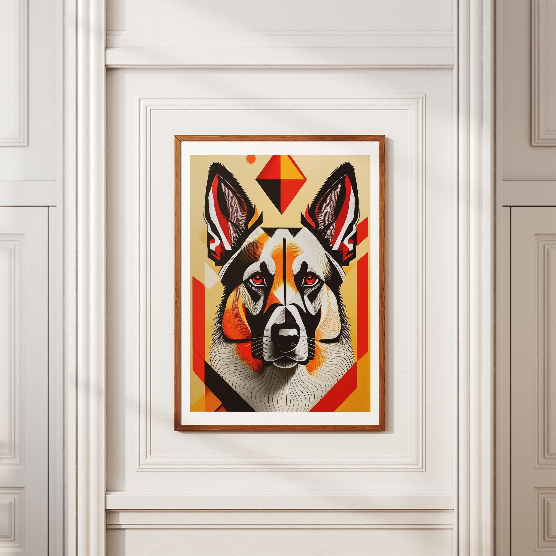 German Shepherd Geometric Orange Series image 3