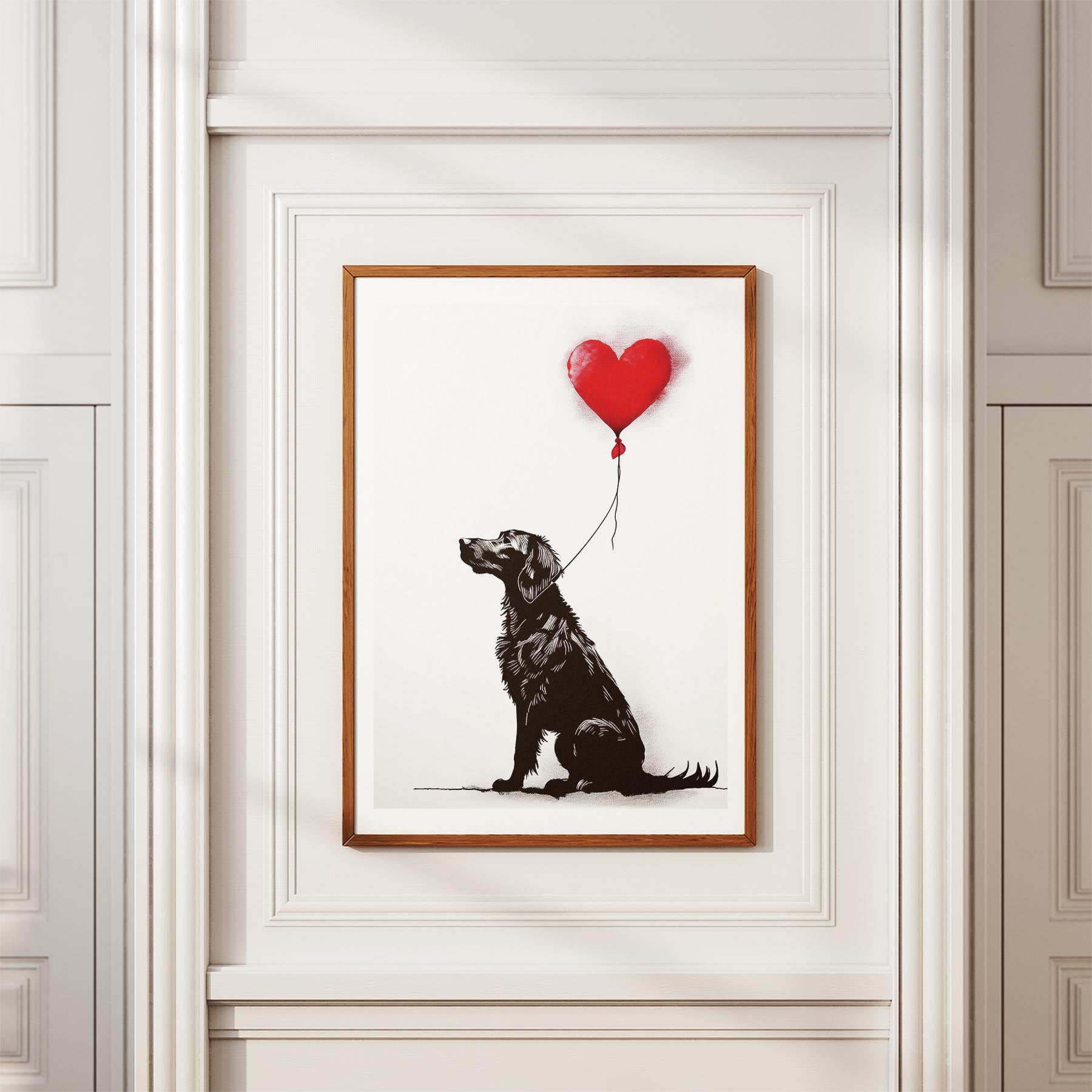 Curly Coated Retriever DOGSY Series inspired by the Art of Banksy image 3