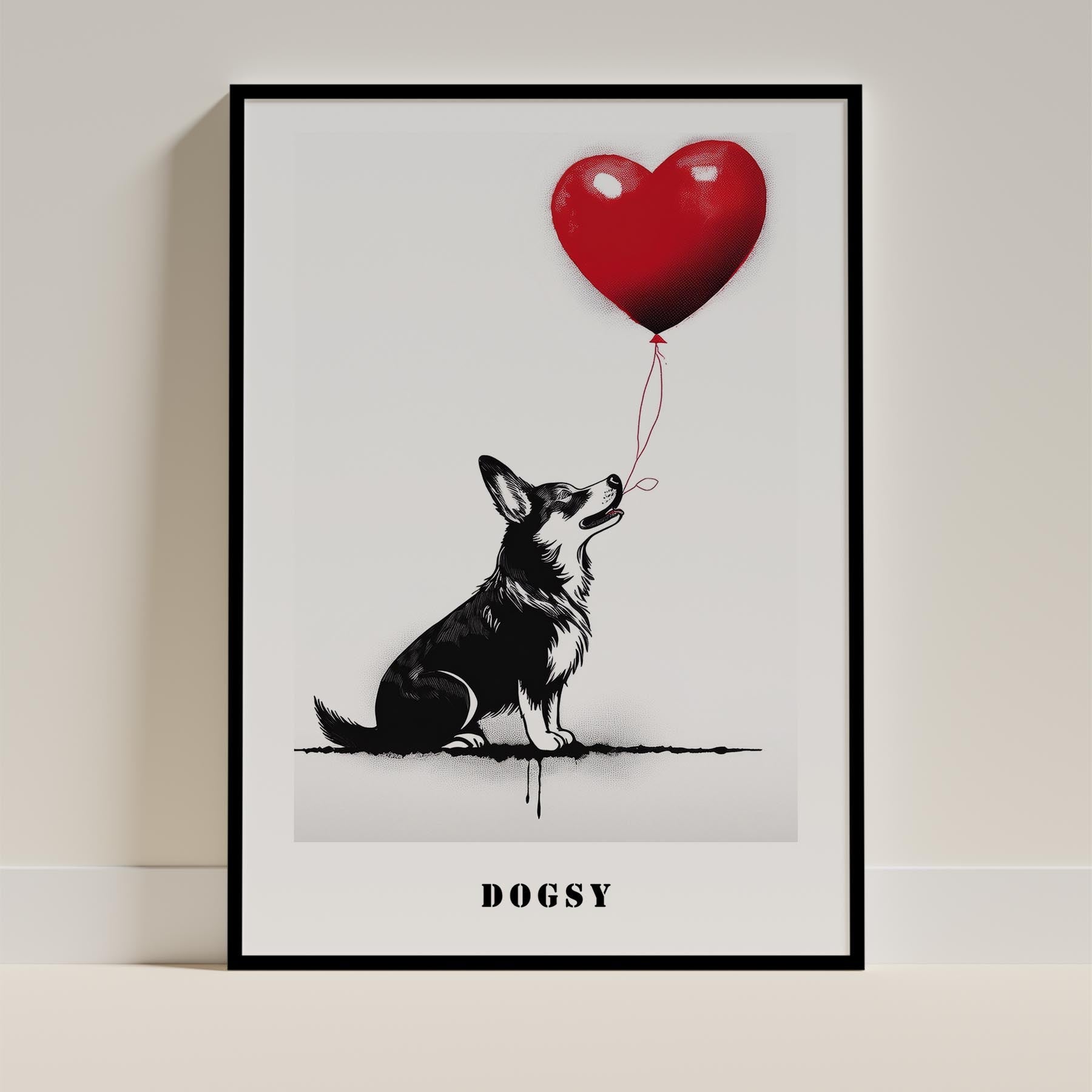 Corgi DOGSY Series inspired by the Art of Banksy with text Dogsy image 11