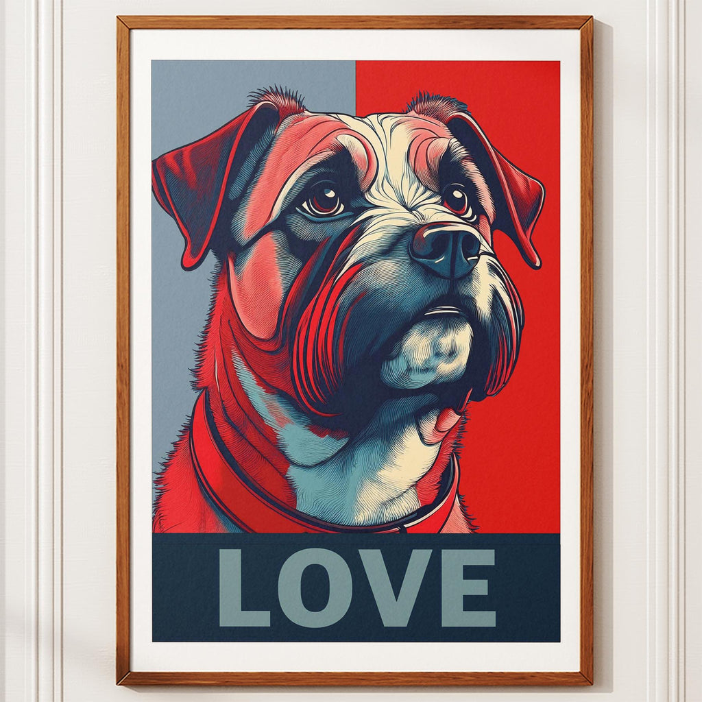 Border Terrier LOVE Series Inspired by the Obama Poster image 10