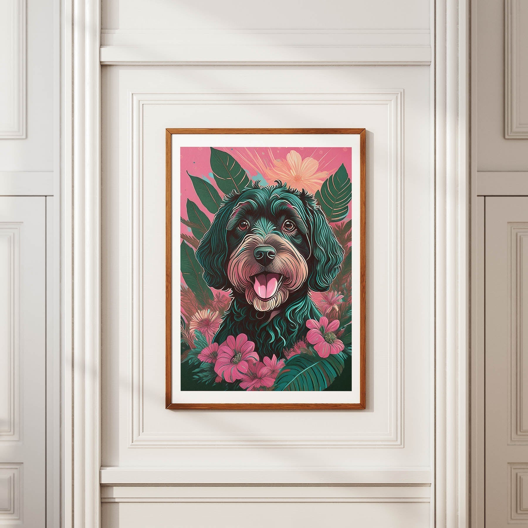 Irish Doodle Flowery Dog image 3