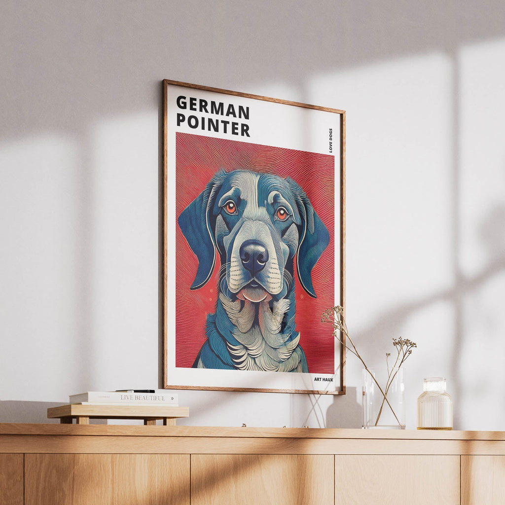 German Pointer Hokusai Japanese Inspired Dog Series with Text image 5