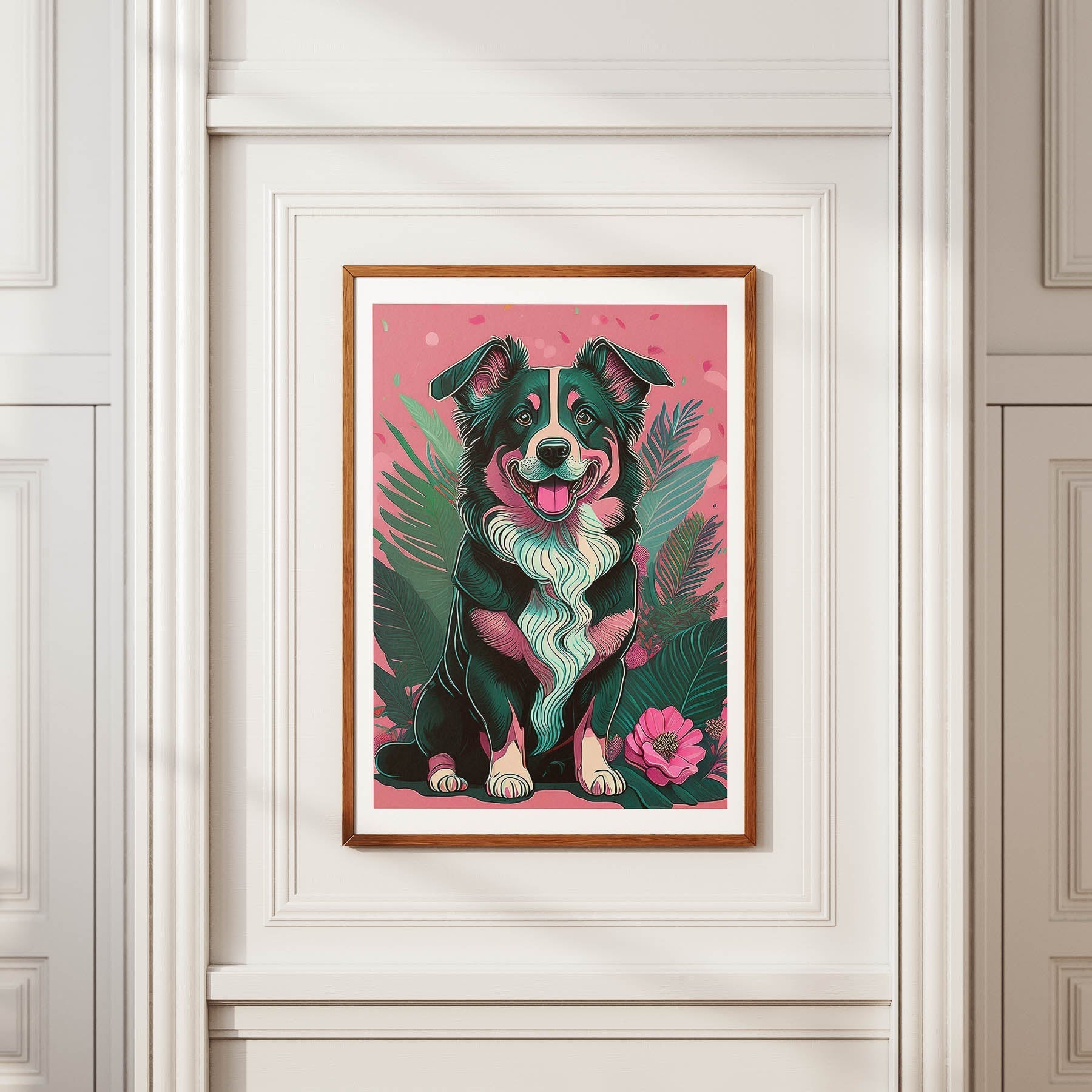 Australian Shepherd 2 Flowery Dog image 3