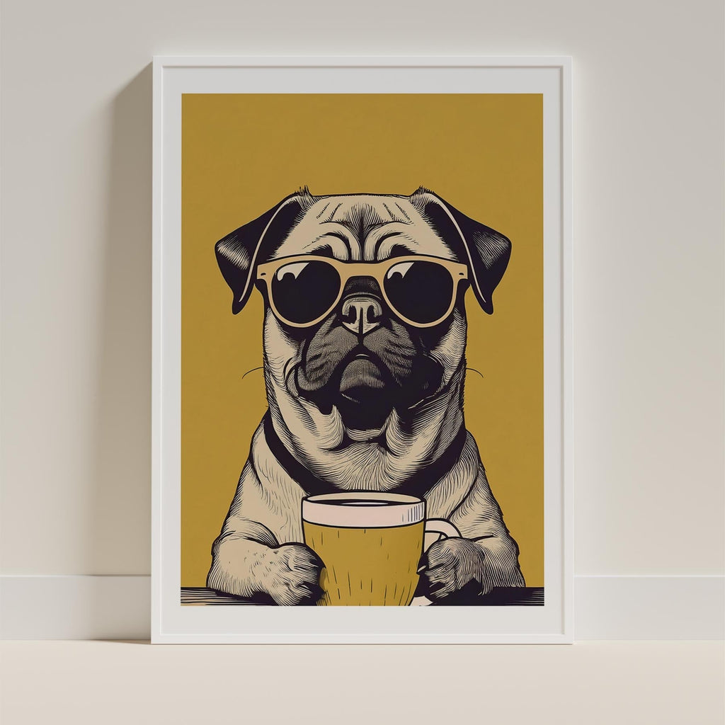 Pug Chillin Coffee Dog image 9