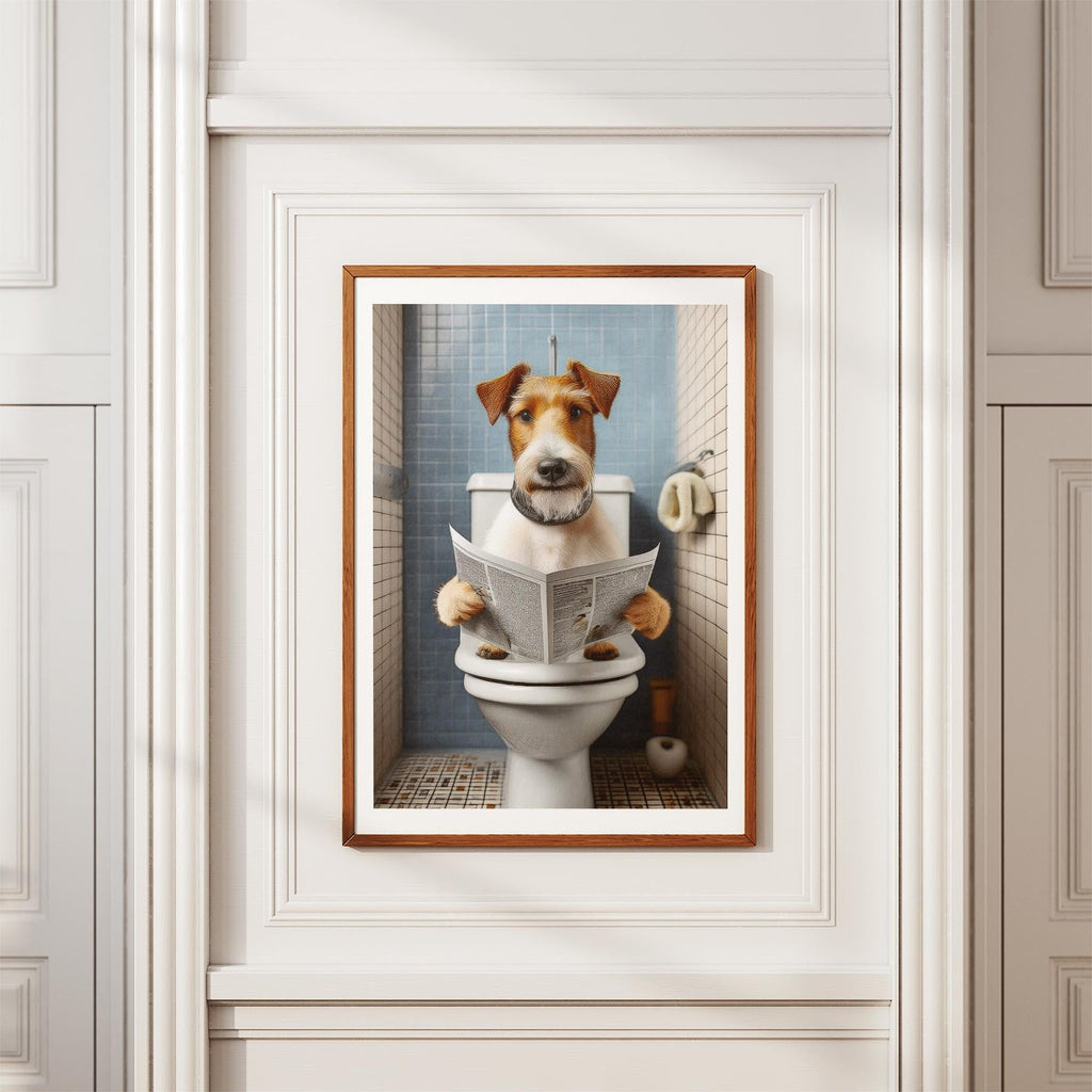 Fox Terrier Toilet Humour Dog Series image 3