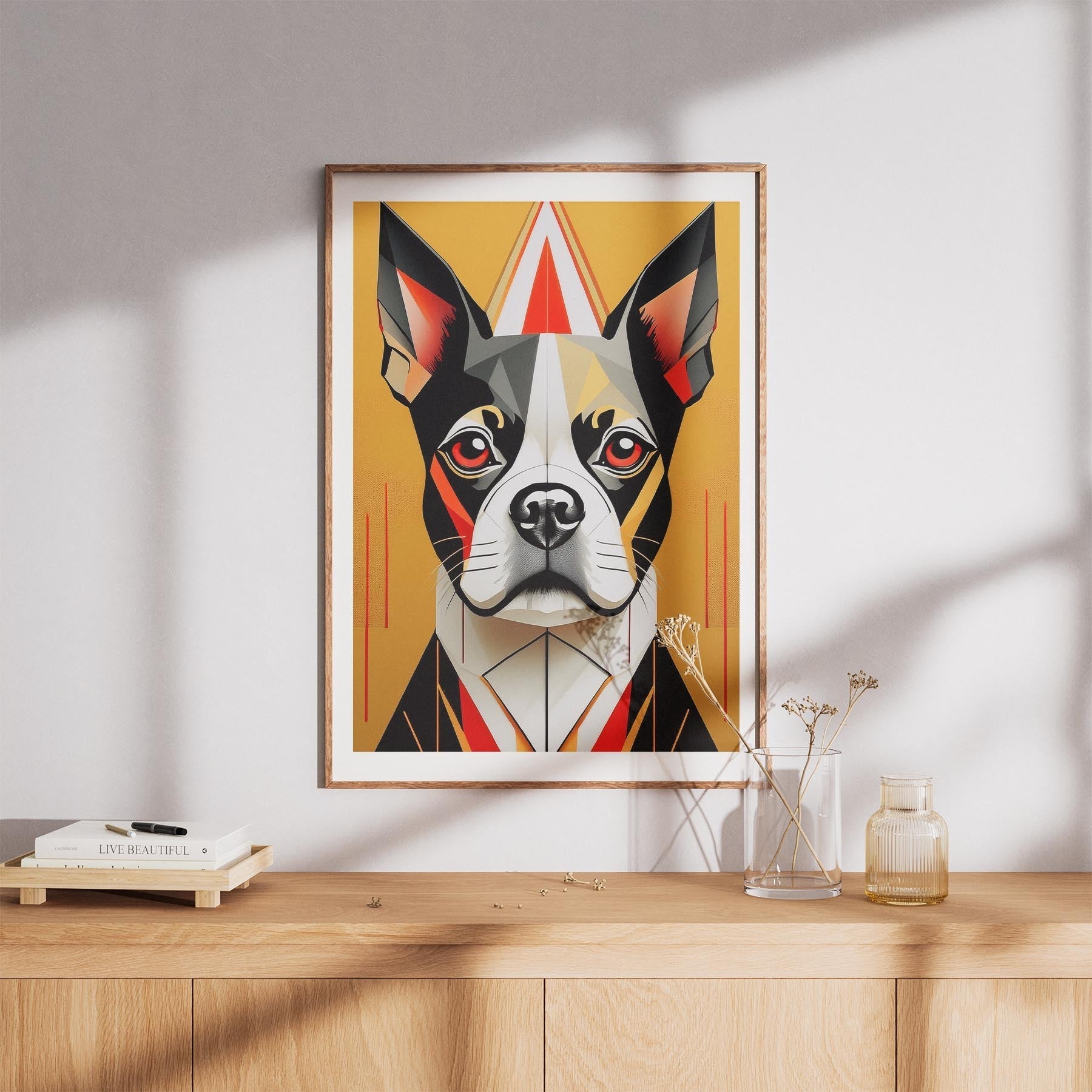 Boston Terrier Geometric Orange Series image 8