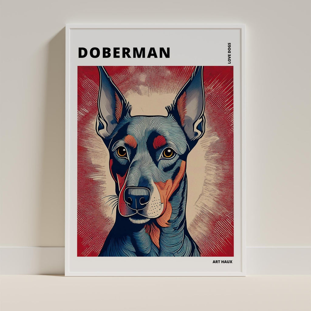 Doberman Hokusai Japanese Inspired Dog Series with Text image 8