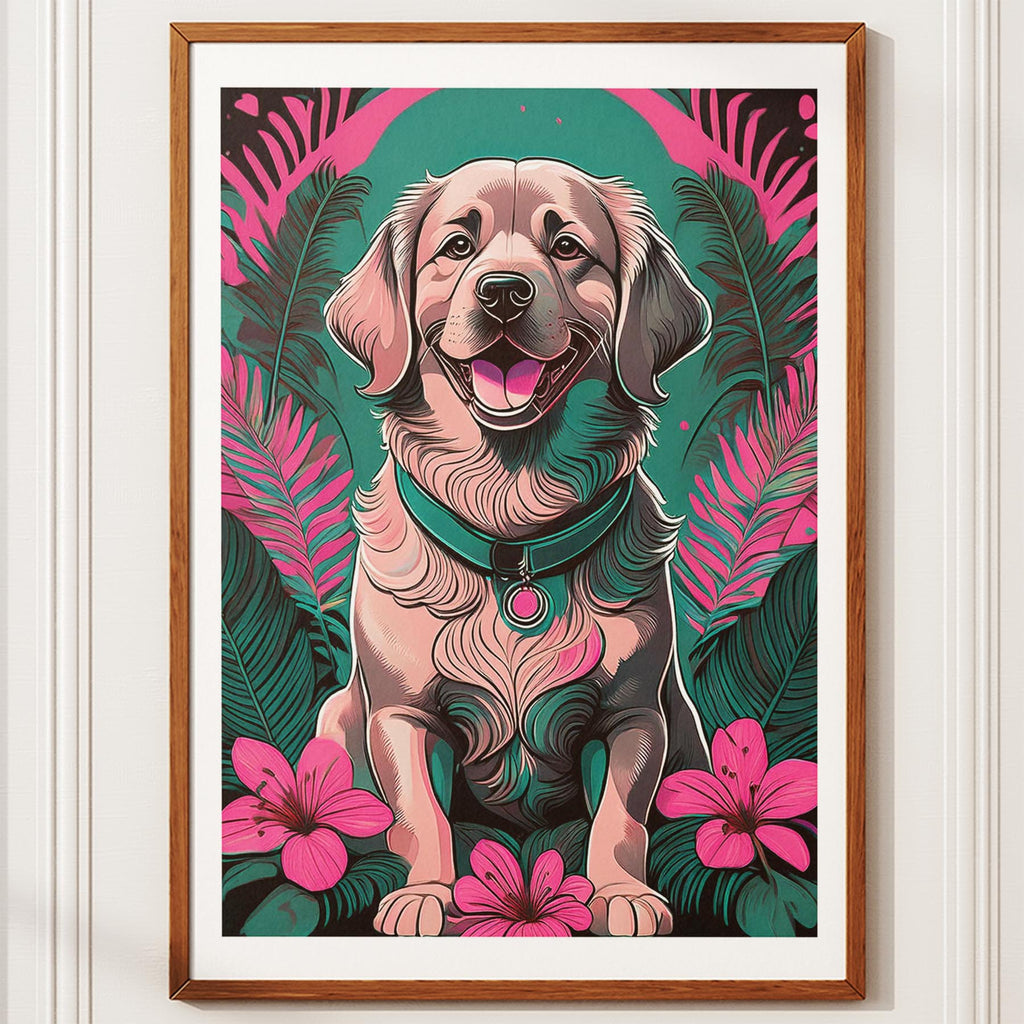 Golden Retriever Flowery Dog image 10
