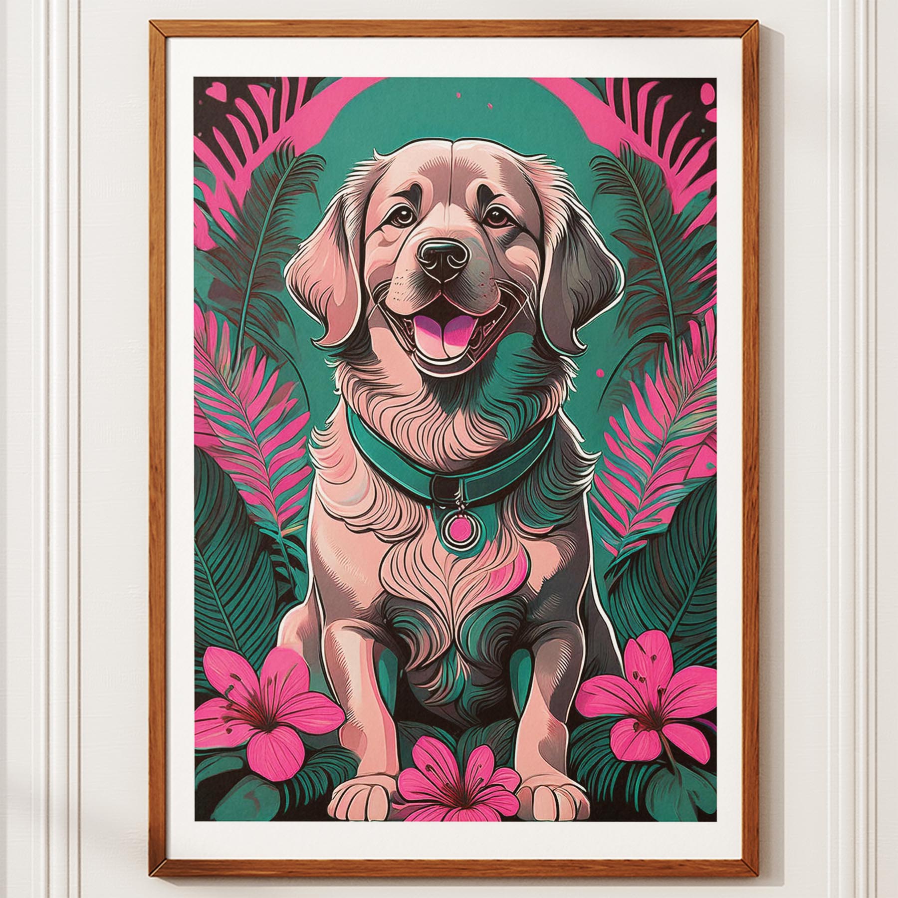 Golden Retriever Flowery Dog image 10