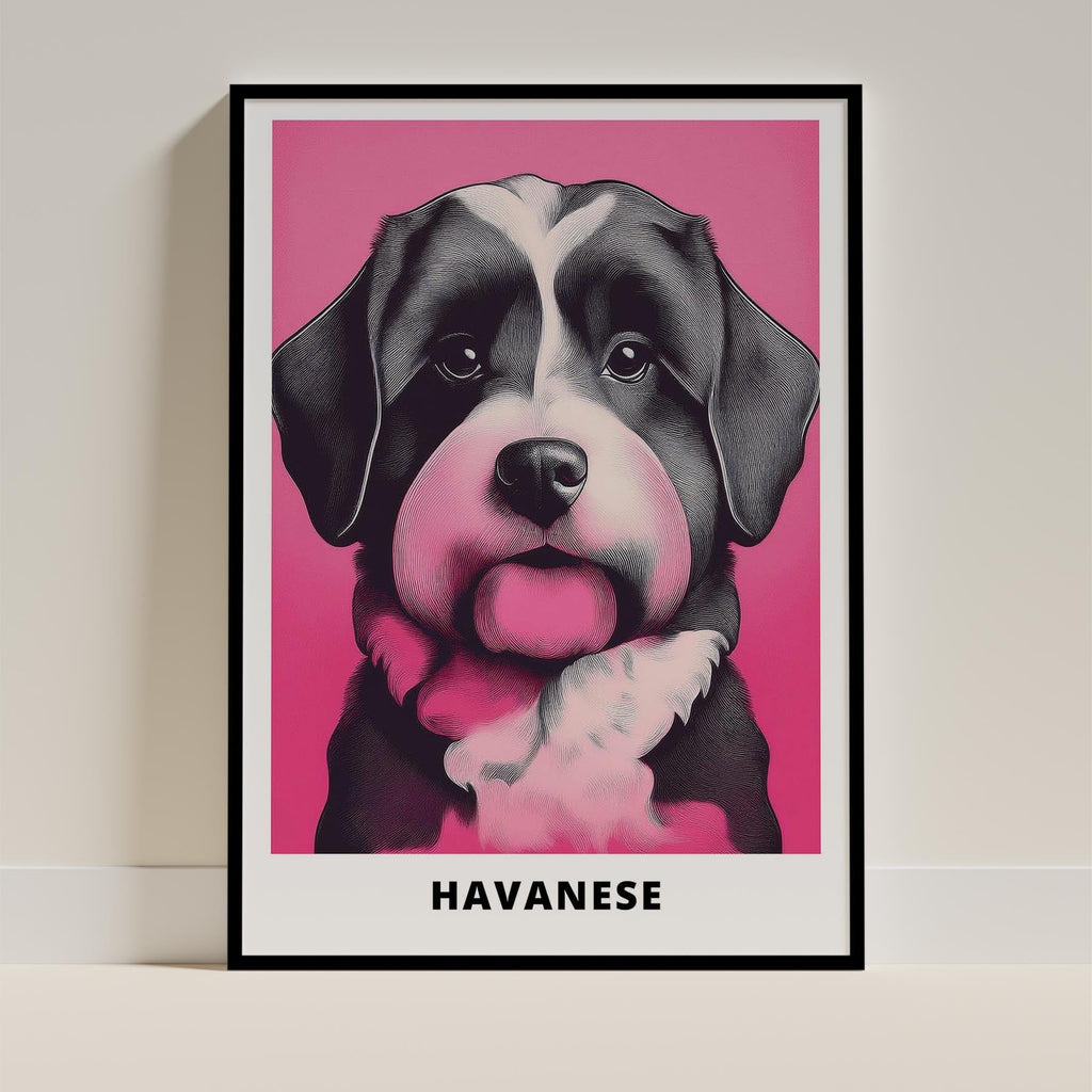 Havanese Pink and Black Dog Series 1 image 0