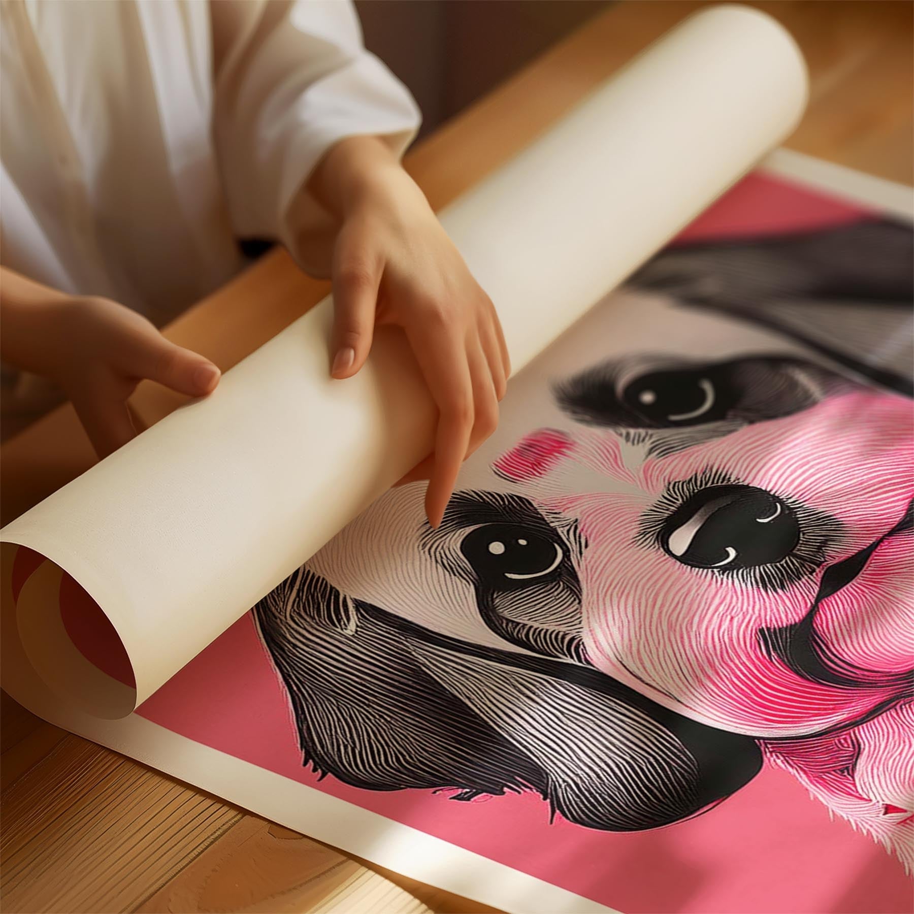 Maltese Pink and Black Dog Series 1 image 1