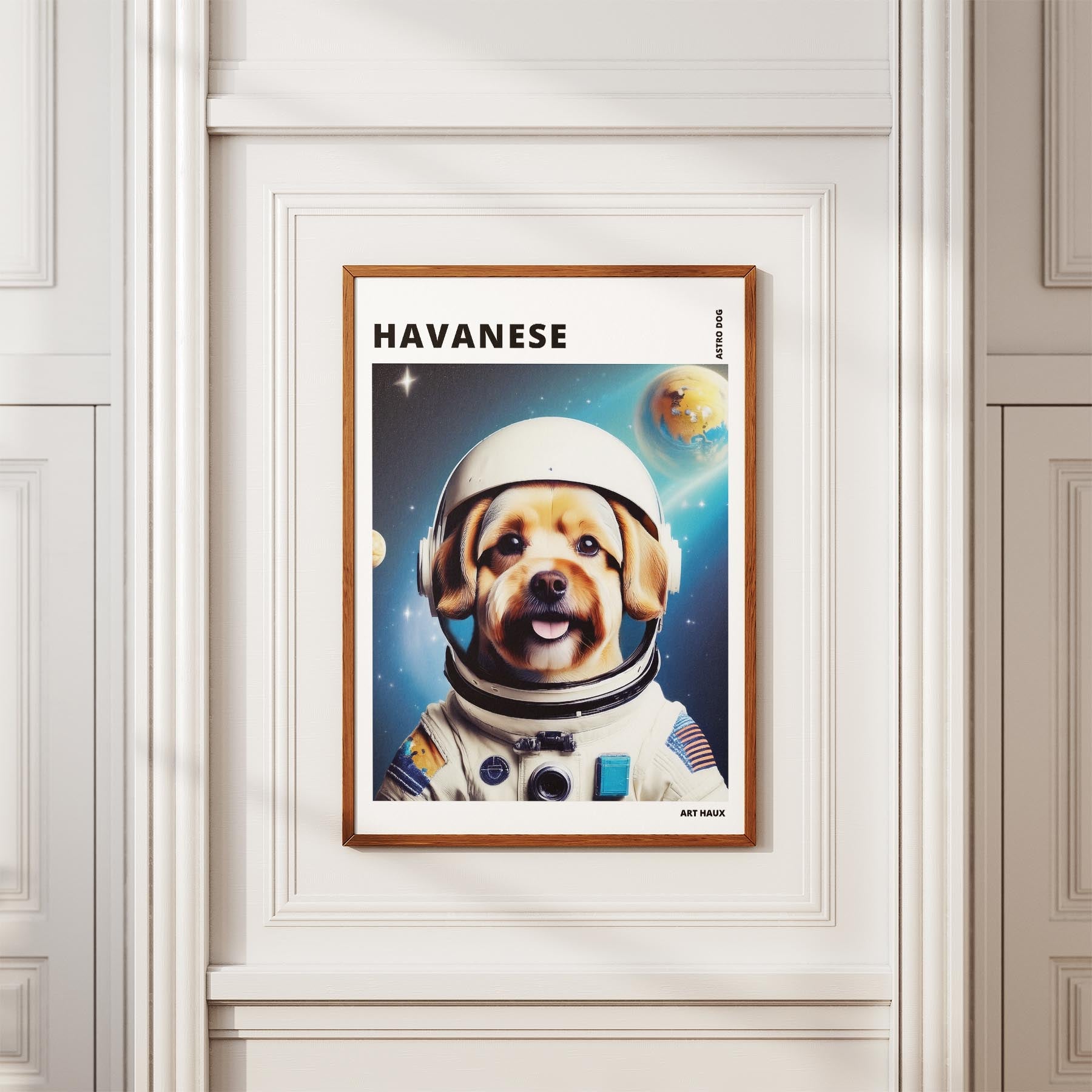 Havanese Astronaut Dog Series with Text Astro Dog image 3