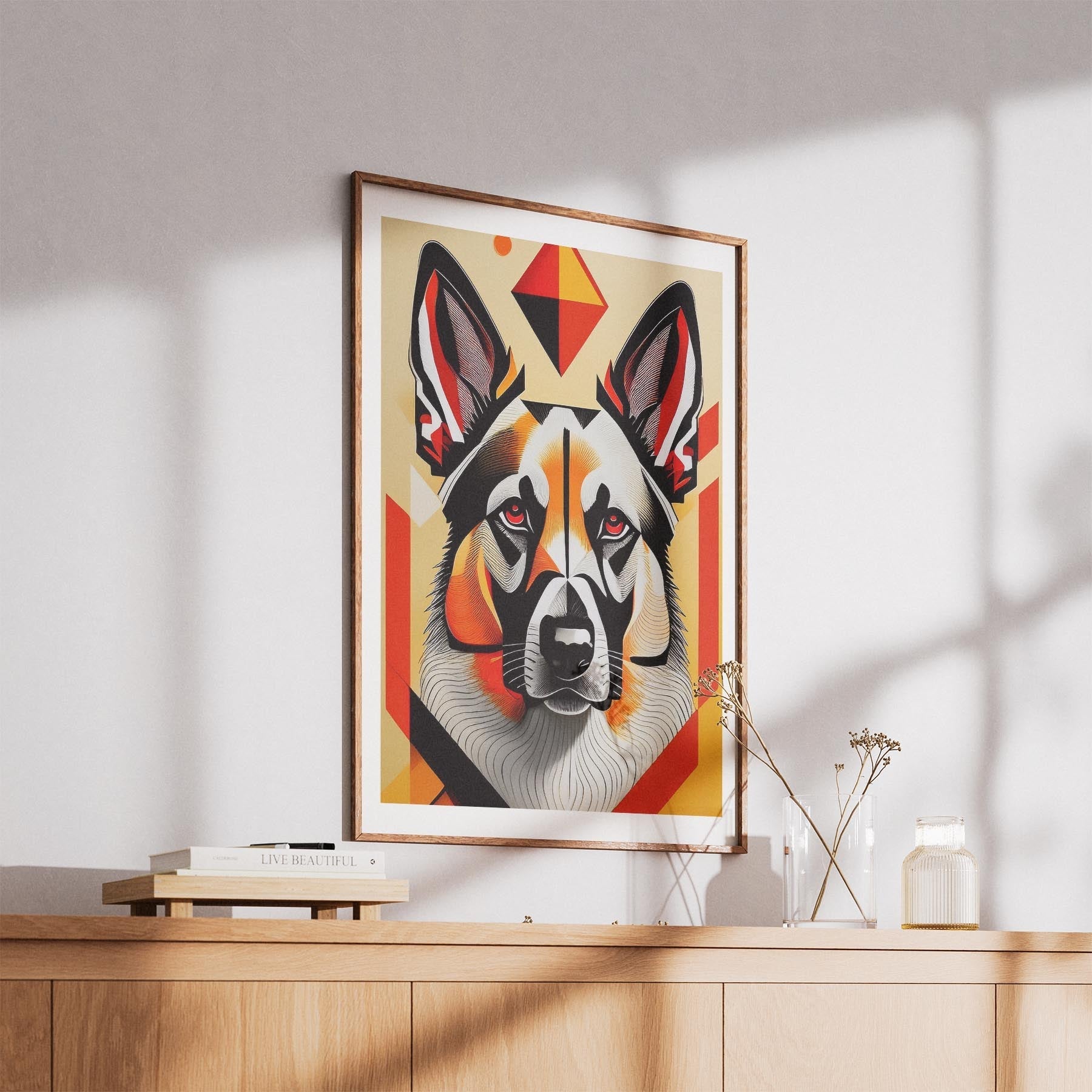 German Shepherd Geometric Orange Series image 5
