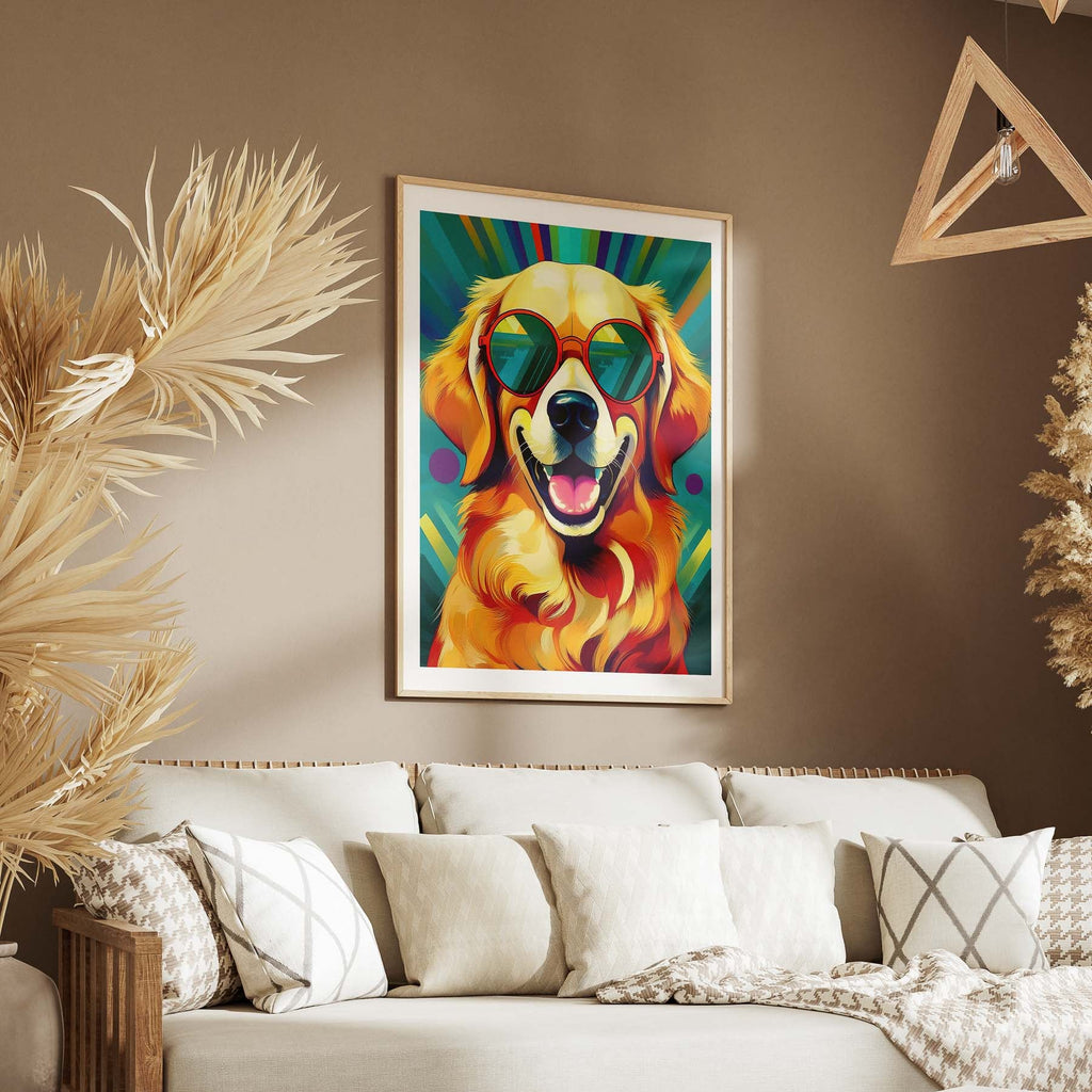 Golden Retriever In Colourful Sunnies 2 image 5