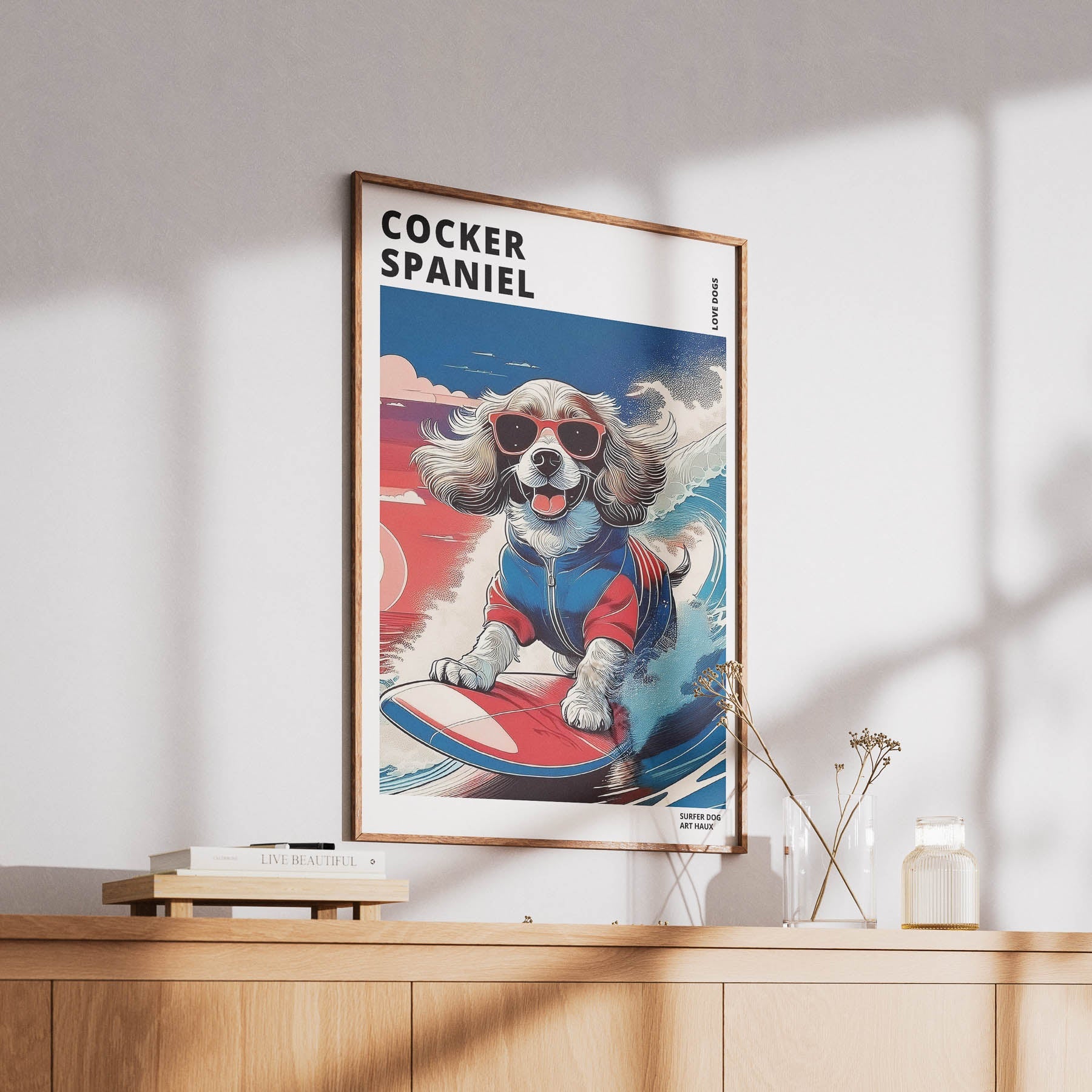 Cocker Spaniel Hokosai Surfer Dogs 1 image 6