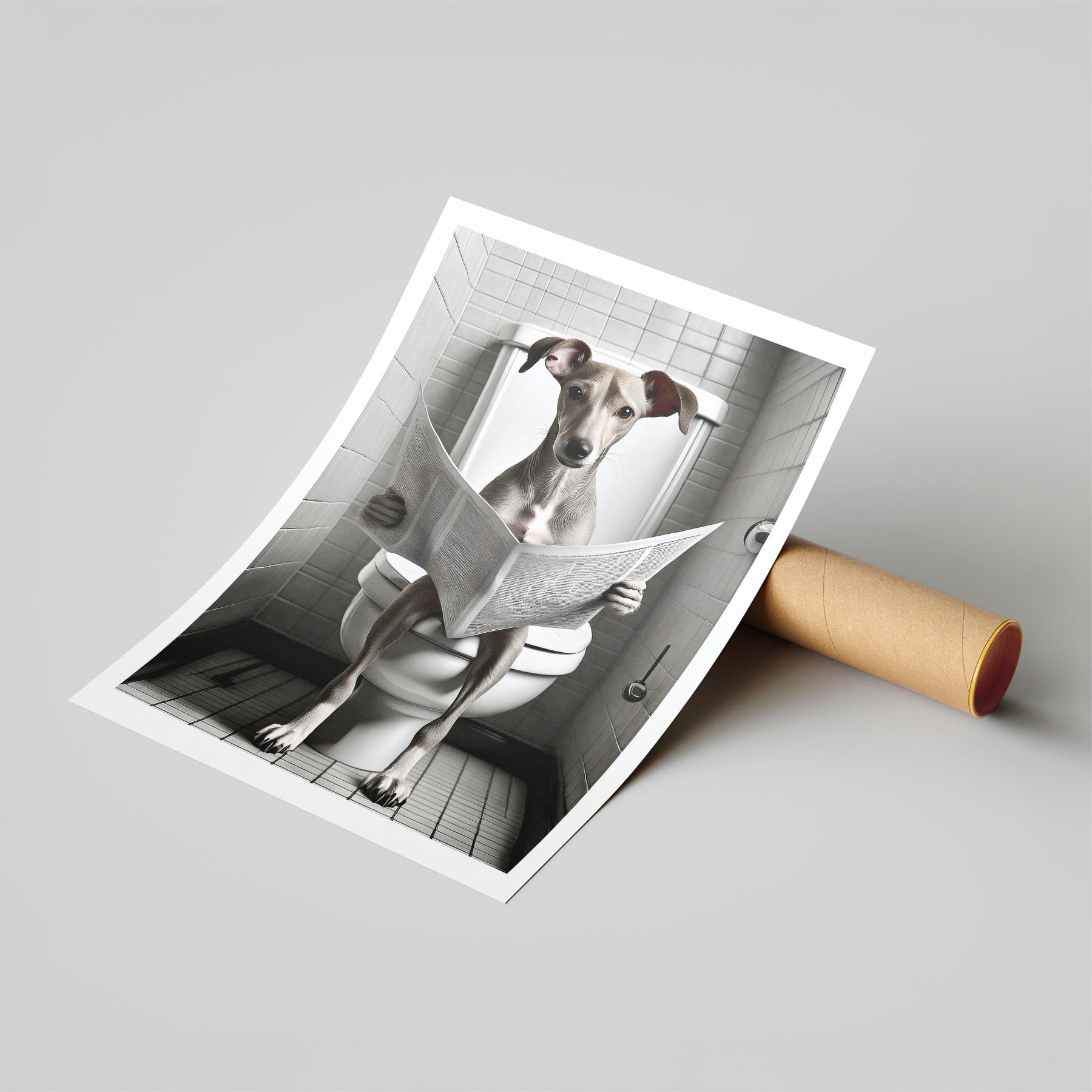 Whippet Toilet Humour Dog Series image 6