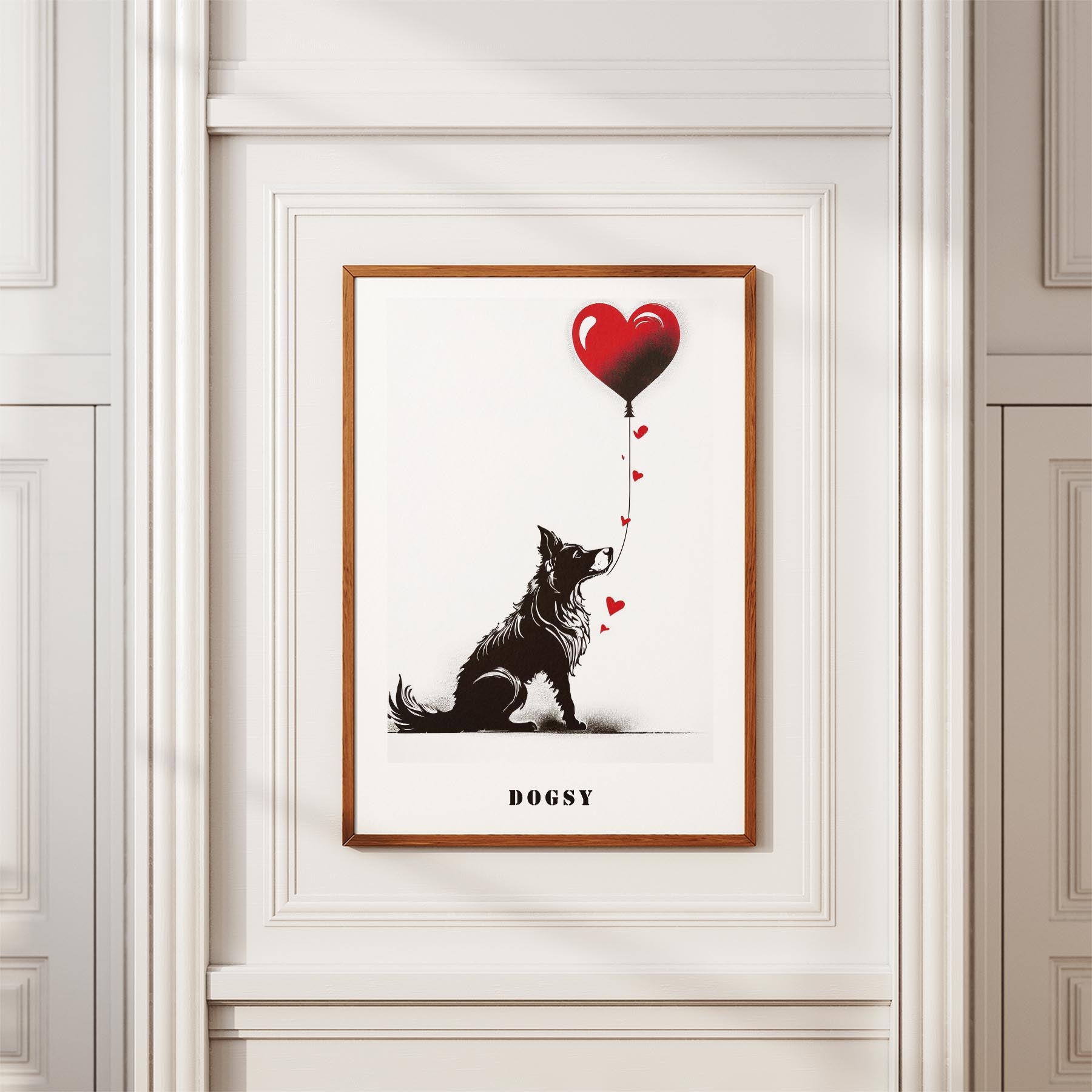 Border Collie DOGSY Series inspired by the Art of Banksy with text Dogsy image 3