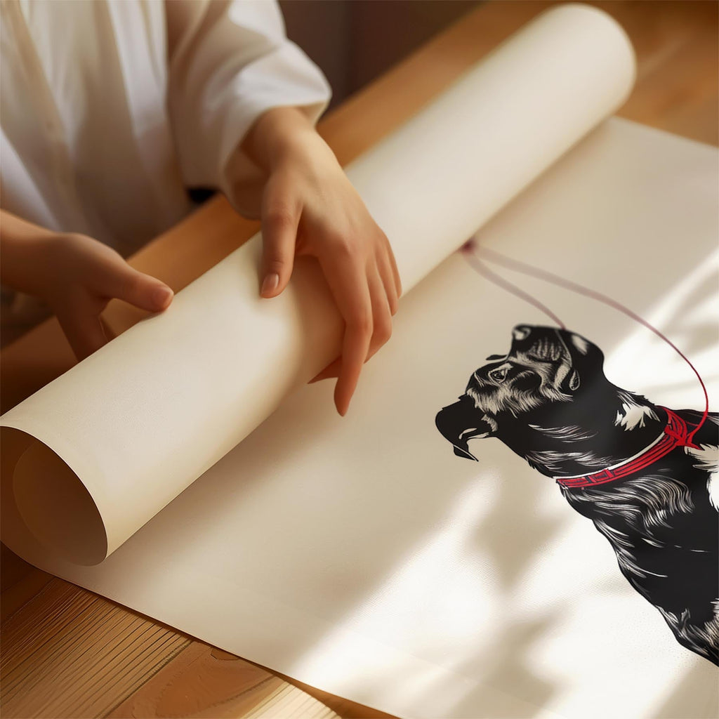 Staffordshire Bull Terrier DOGSY Series inspired by the Art of Banksy with text image 1