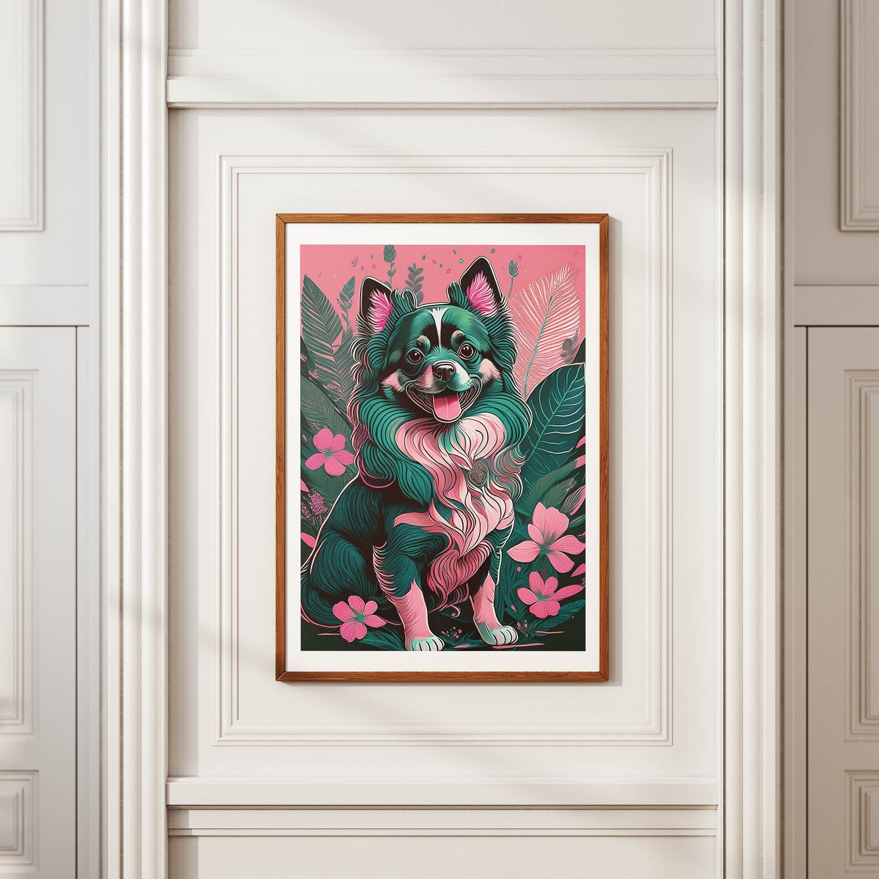 German Spitz Flowery Dog image 3