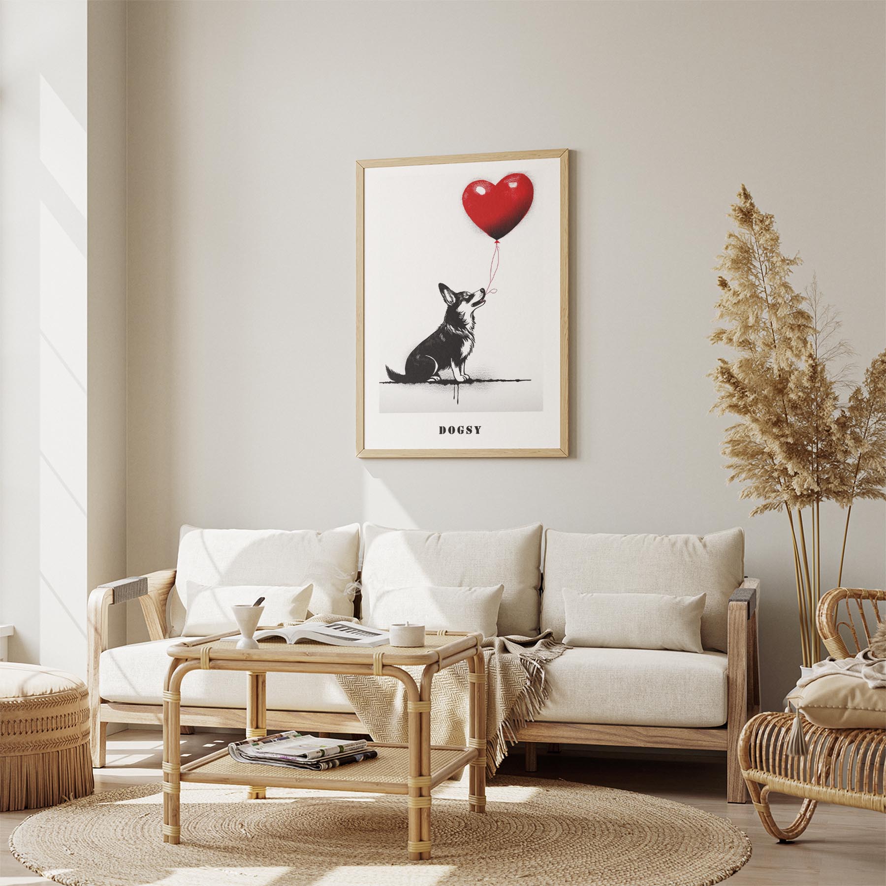 Corgi DOGSY Series inspired by the Art of Banksy with text Dogsy image 2