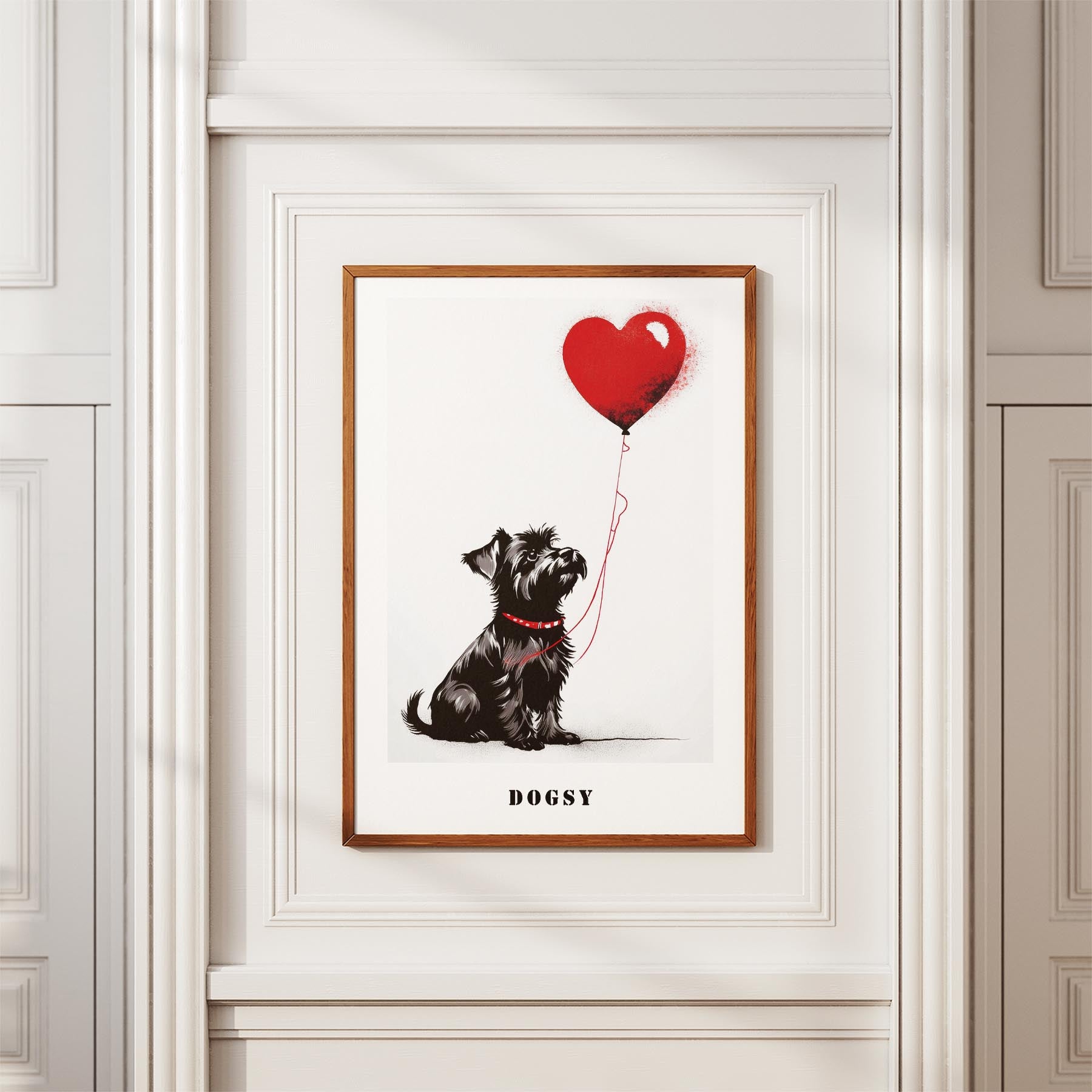 Yorkshire Terrier DOGSY Series inspired by the Art of Banksy with text Dogsy image 3