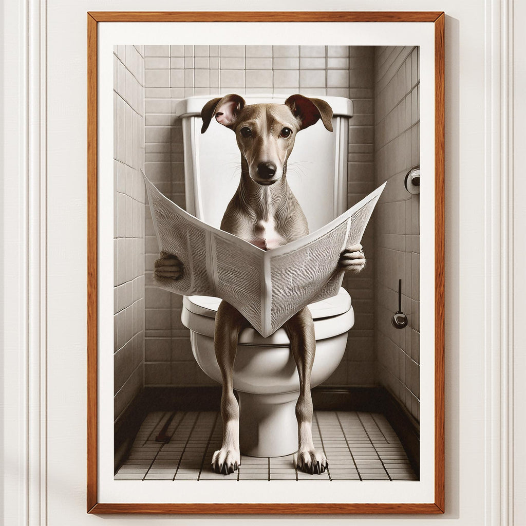 Whippet Toilet Humour Dog Series image 10