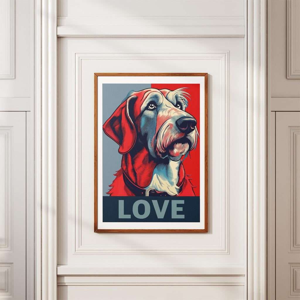 Irish Wolfhound LOVE Series Inspired by the Obama Poster image 3
