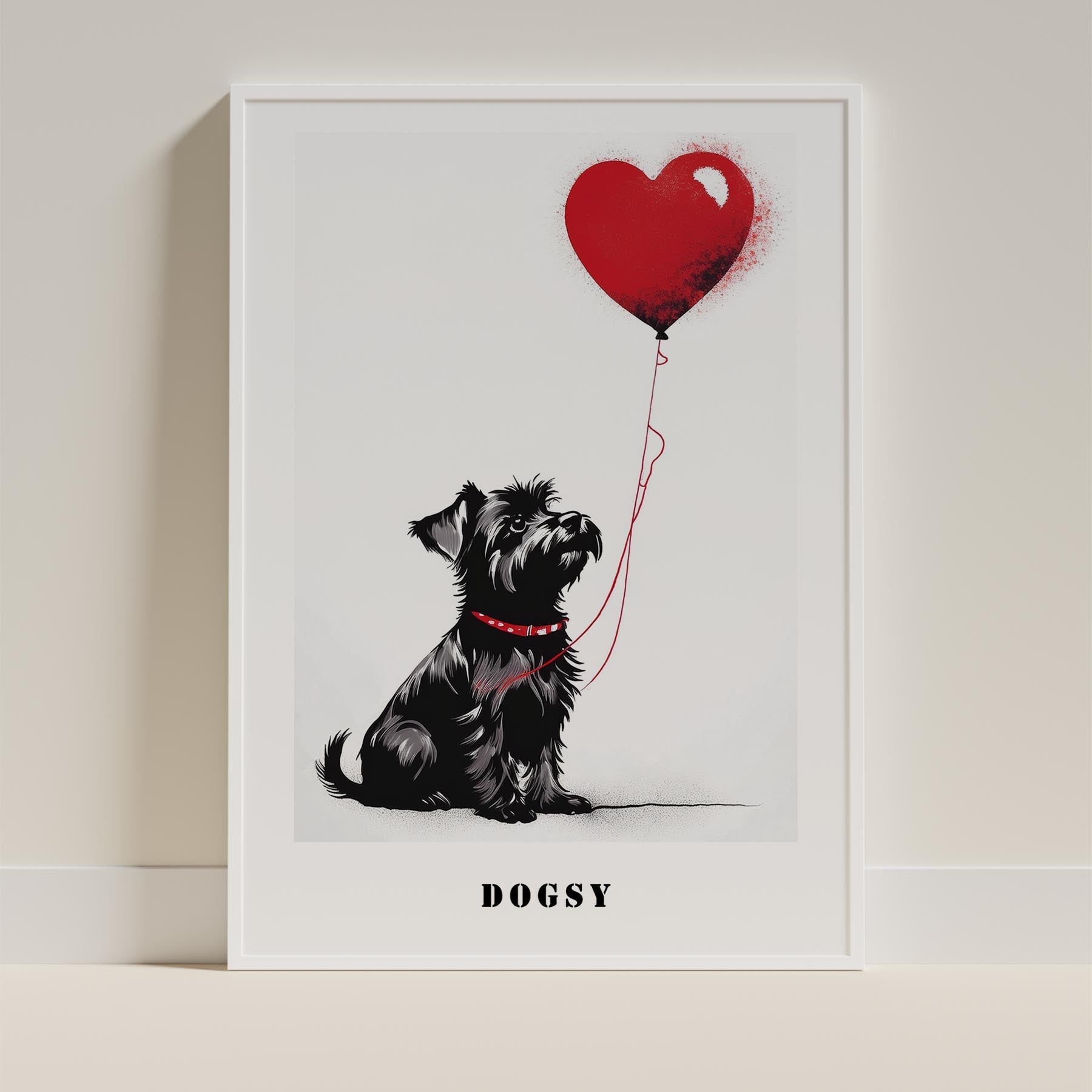Yorkshire Terrier DOGSY Series inspired by the Art of Banksy with text Dogsy image 9