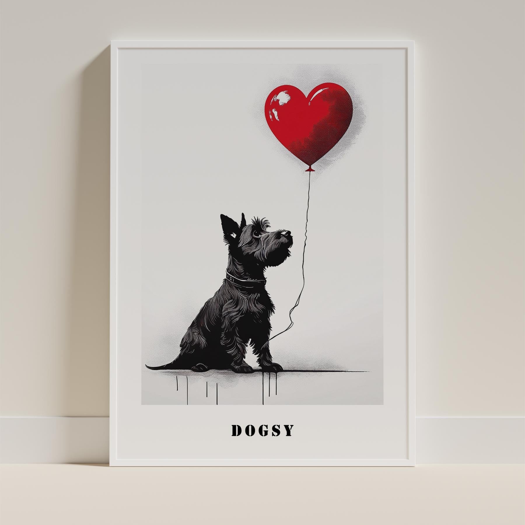 Scottish Terrier DOGSY Series inspired by the Art of Banksy with text Dogsy image 9