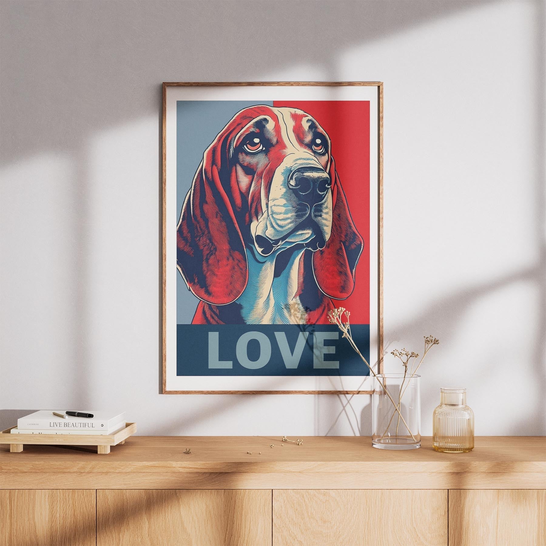 Basset Hound LOVE Series Inspired by the Obama Poster image 8