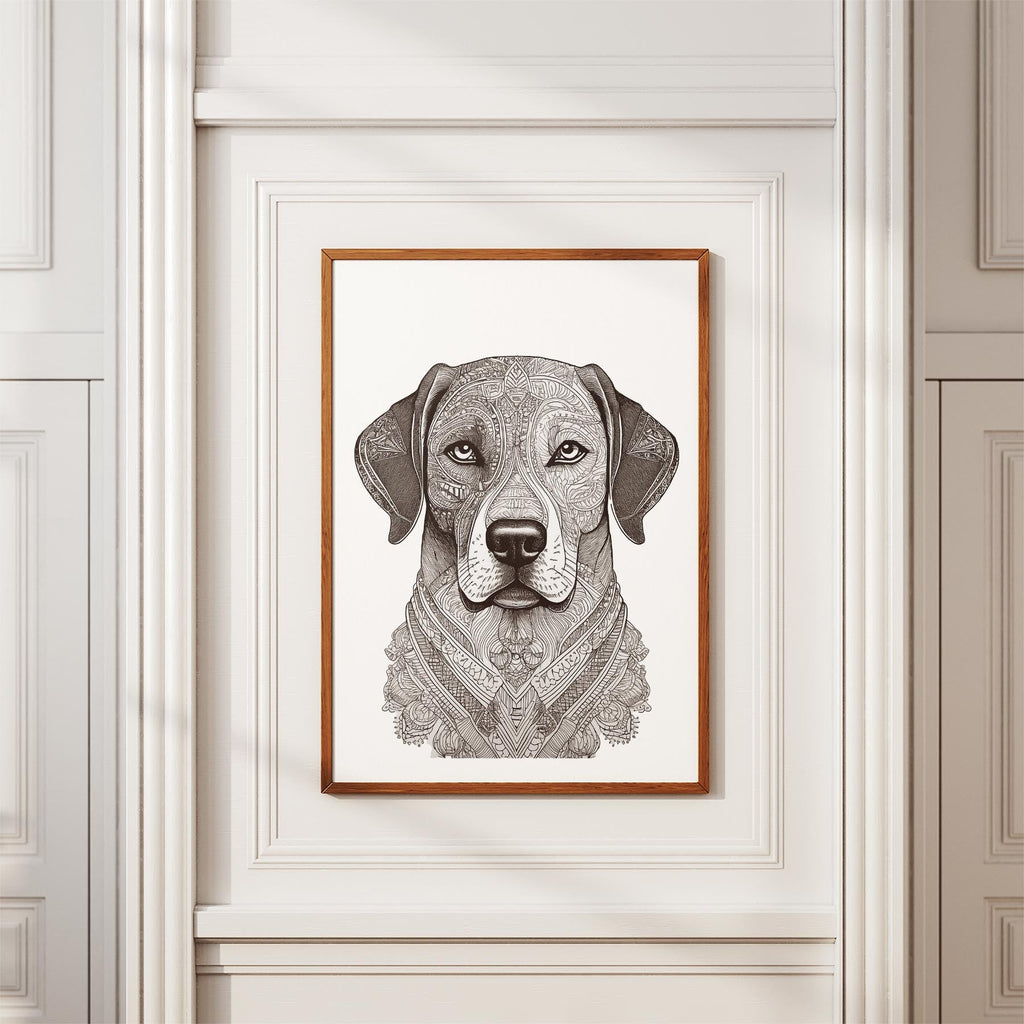 Maremma Mandala Black and White Dog Series image 3