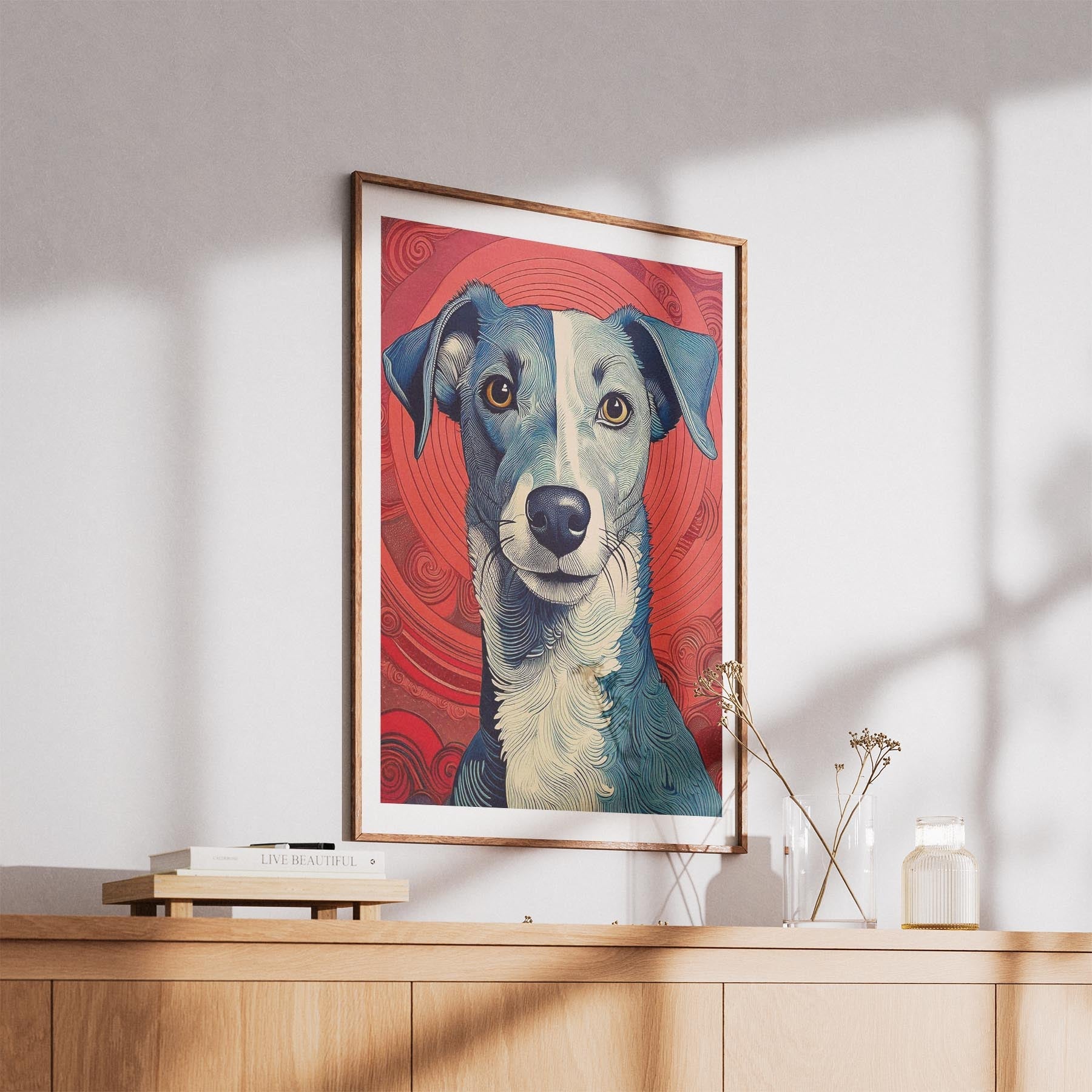 Greyhound Hokusai Japanese Inspired Dog Series image 5