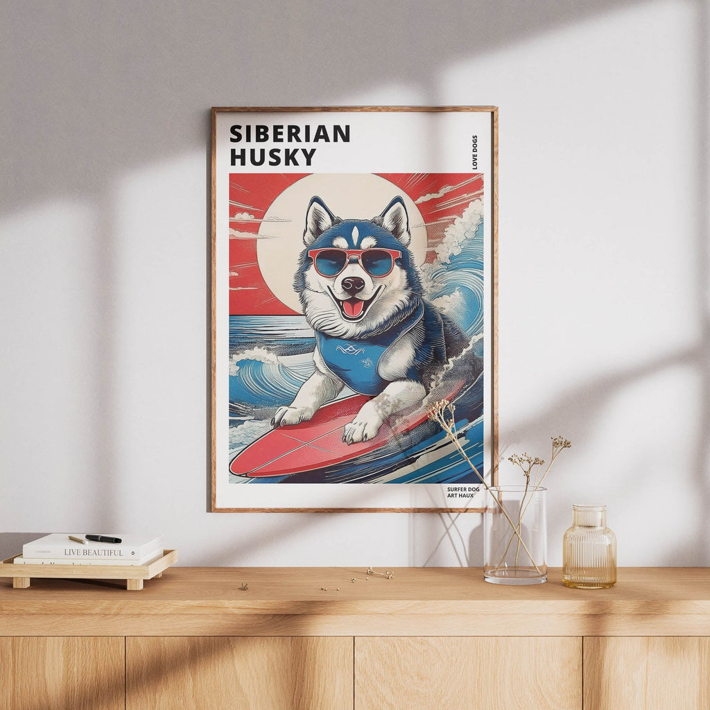 Siberian Husky Hokosai Surfer Dogs 1 image 7