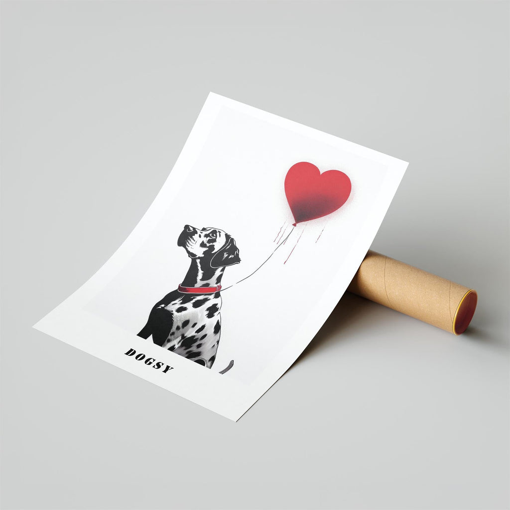 Dalmatian DOGSY Series inspired by the Art of Banksy with text Dogsy image 6