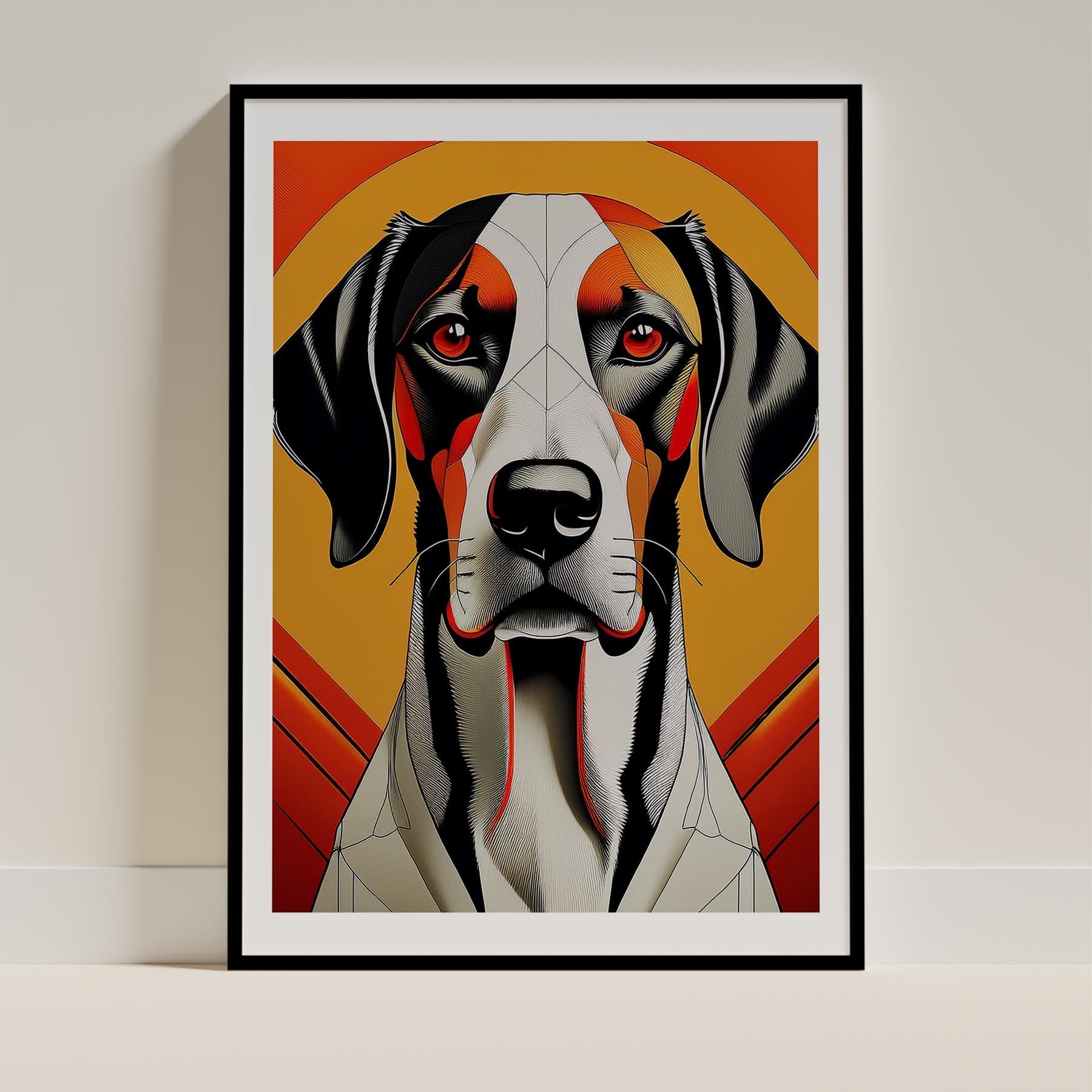 English Pointer Geometric Orange Series image 0