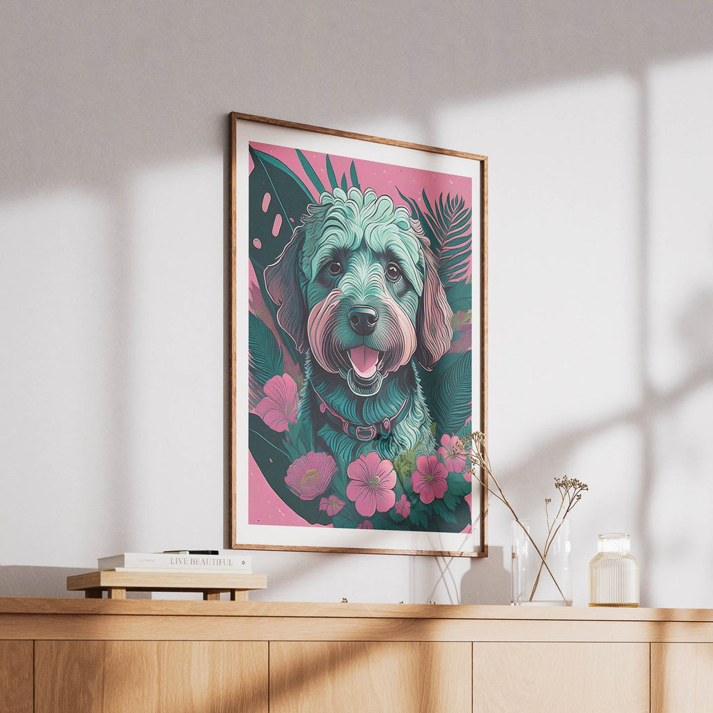 Groodle 2 Flowery Dog image 6