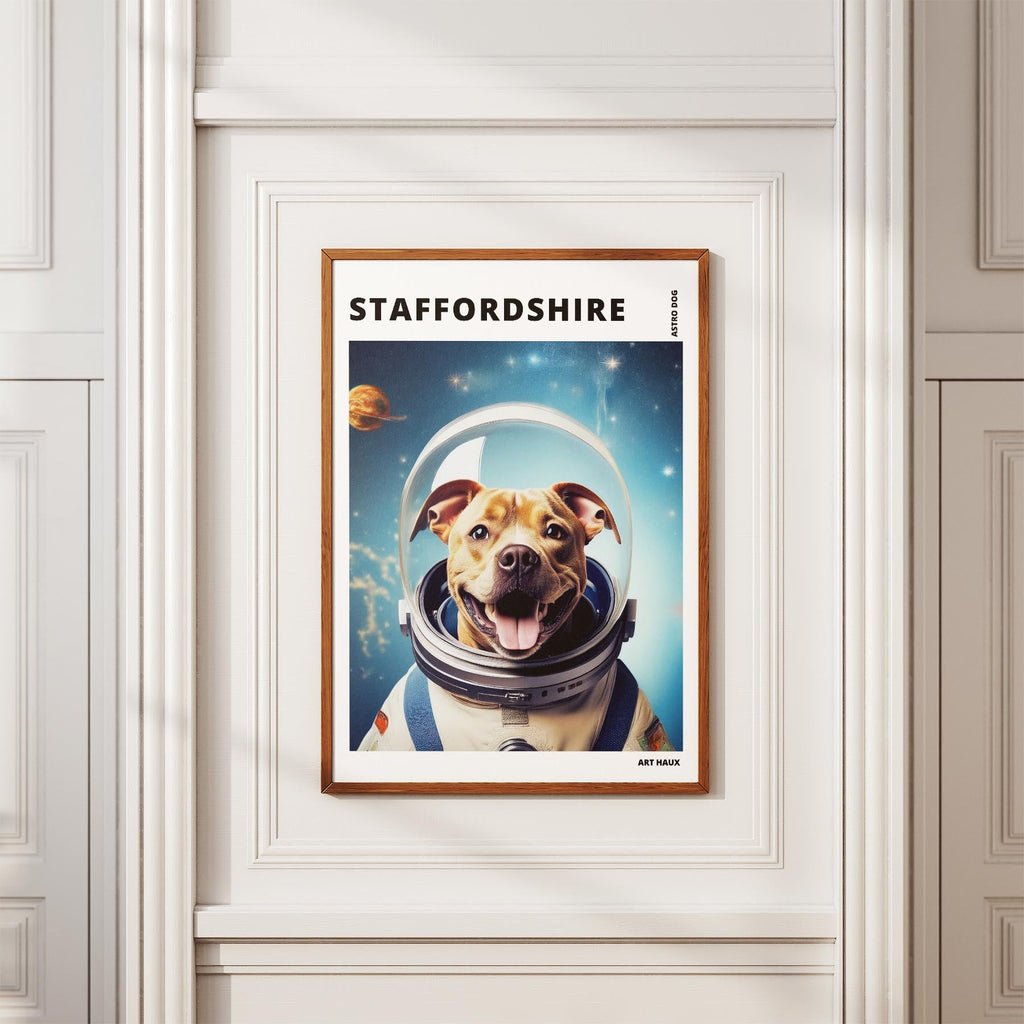 Staffordshire Bull Terrier Astronaut Dog Series with Text Astro Dog image 3